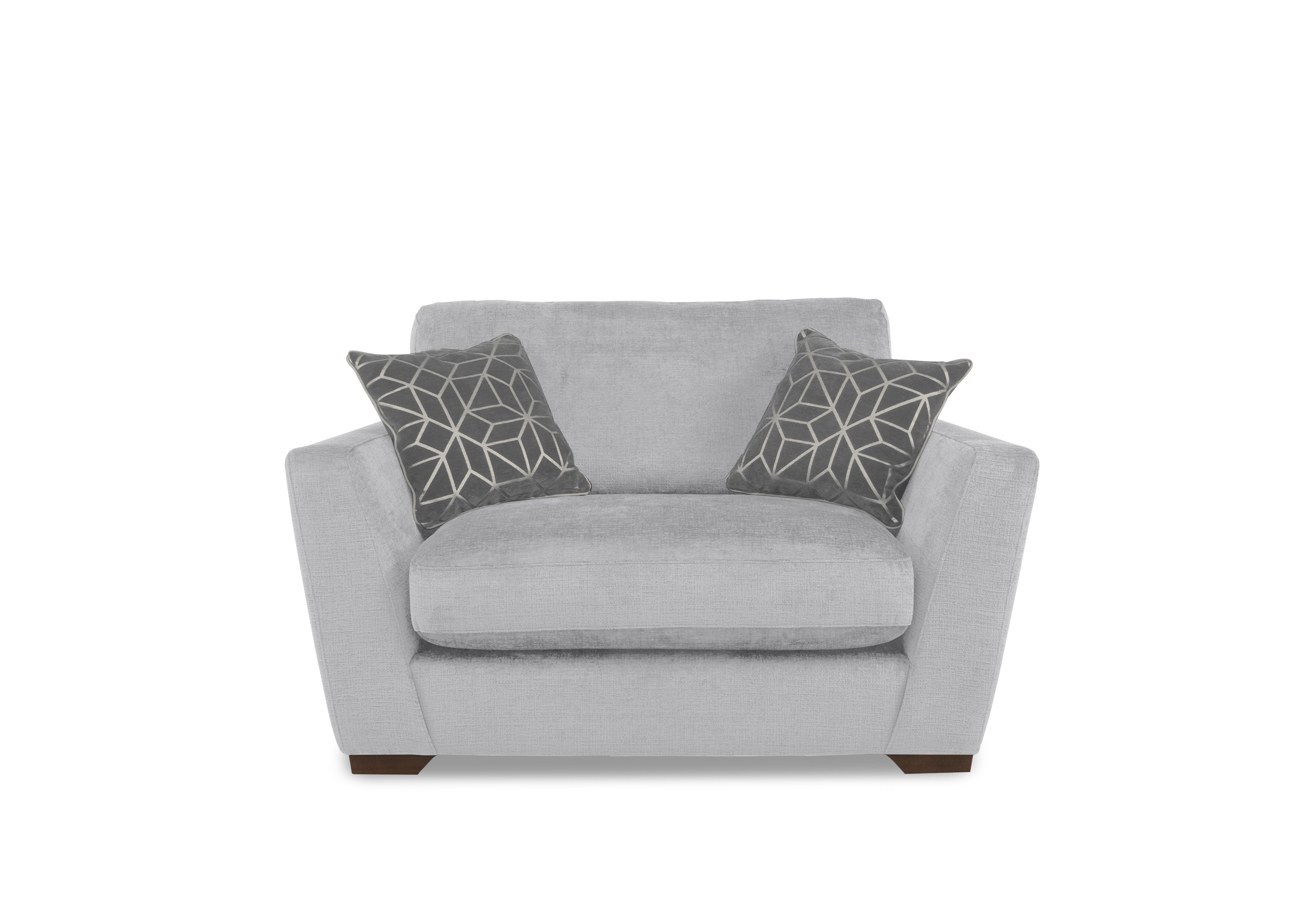 Royale Snuggler in Lustro Silver on Furniture Village