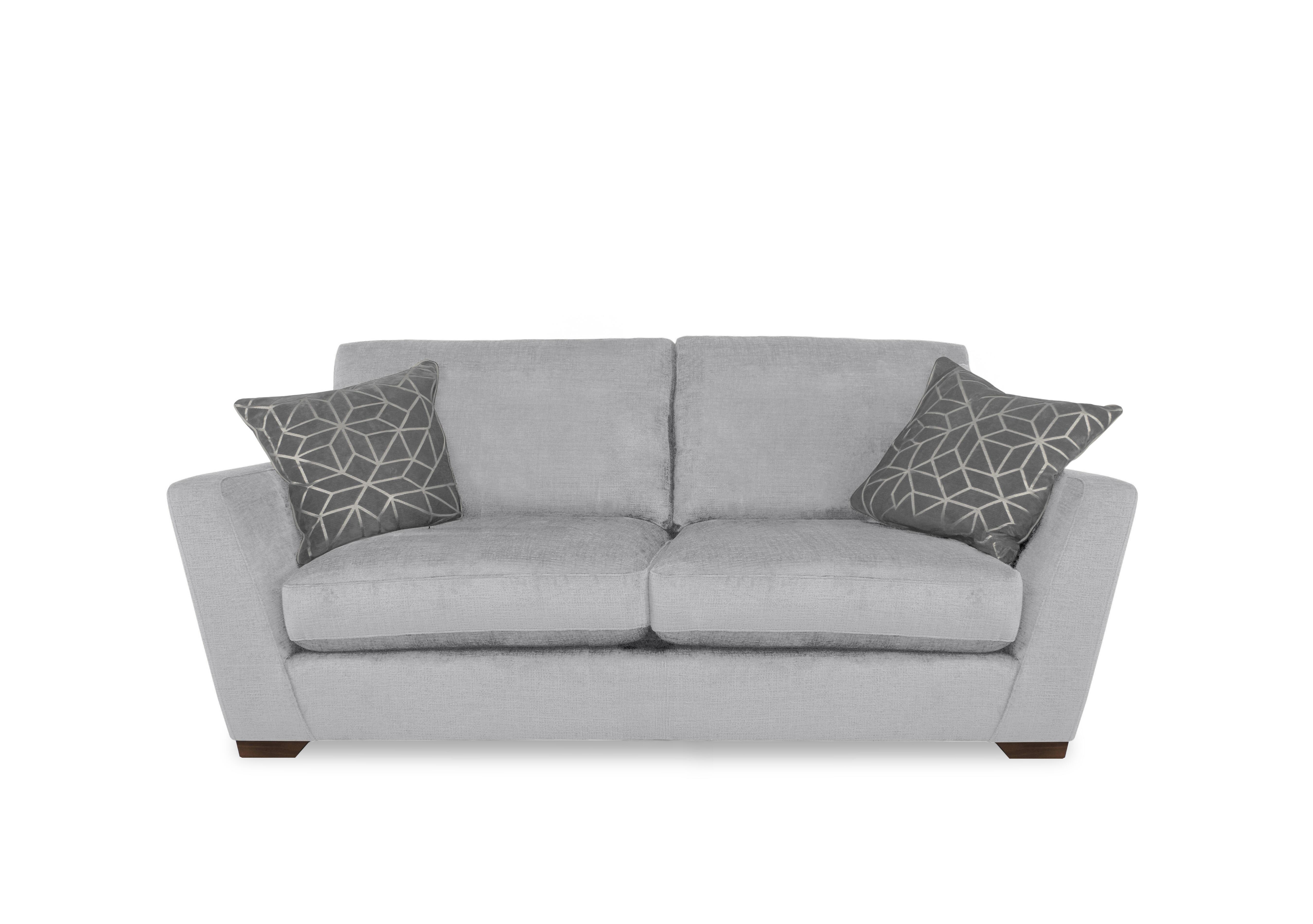 Royale 3 Seater Sofa in Lustro Silver on Furniture Village