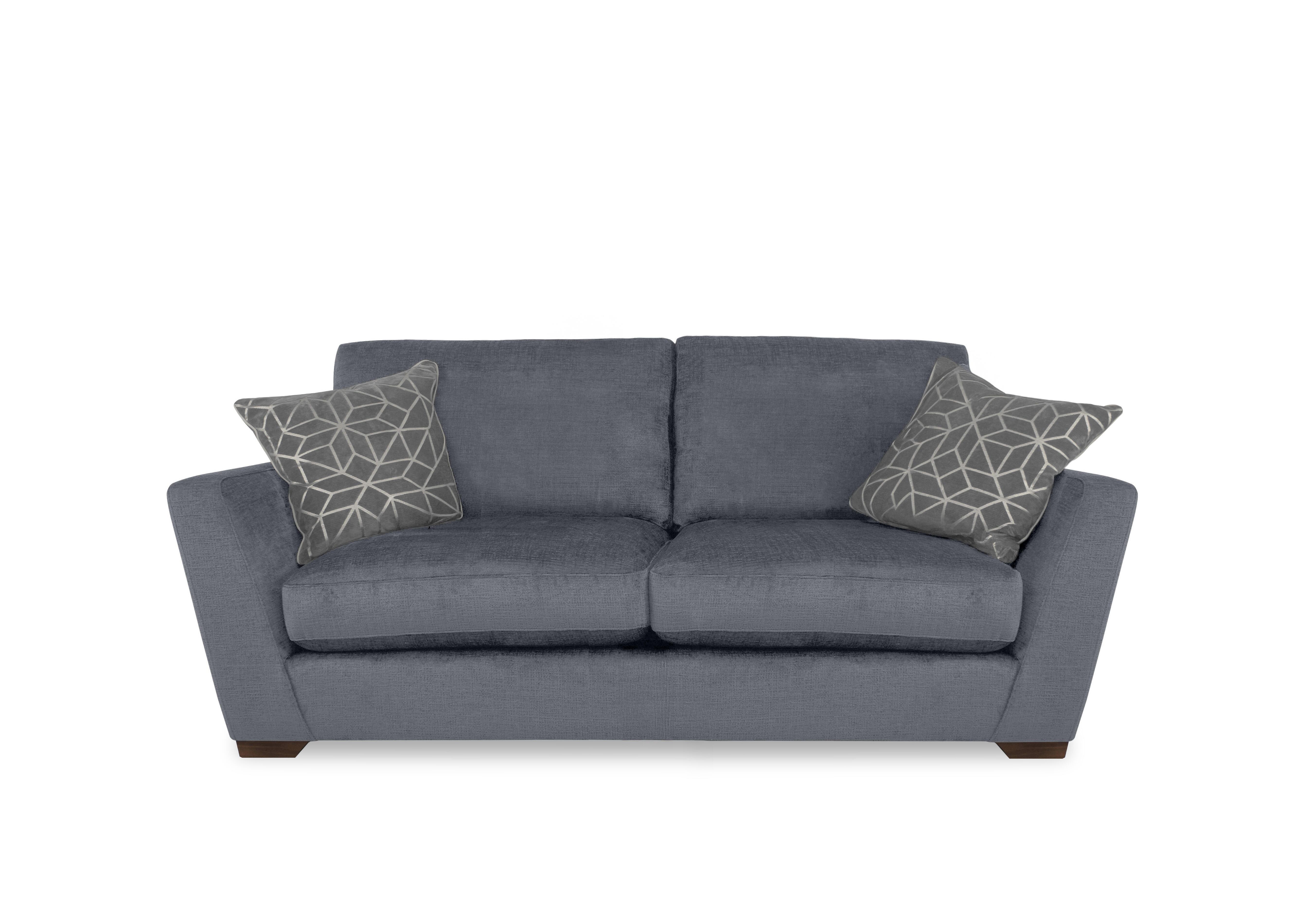 Royale 3 Seater Sofa in Lustro Steel on Furniture Village