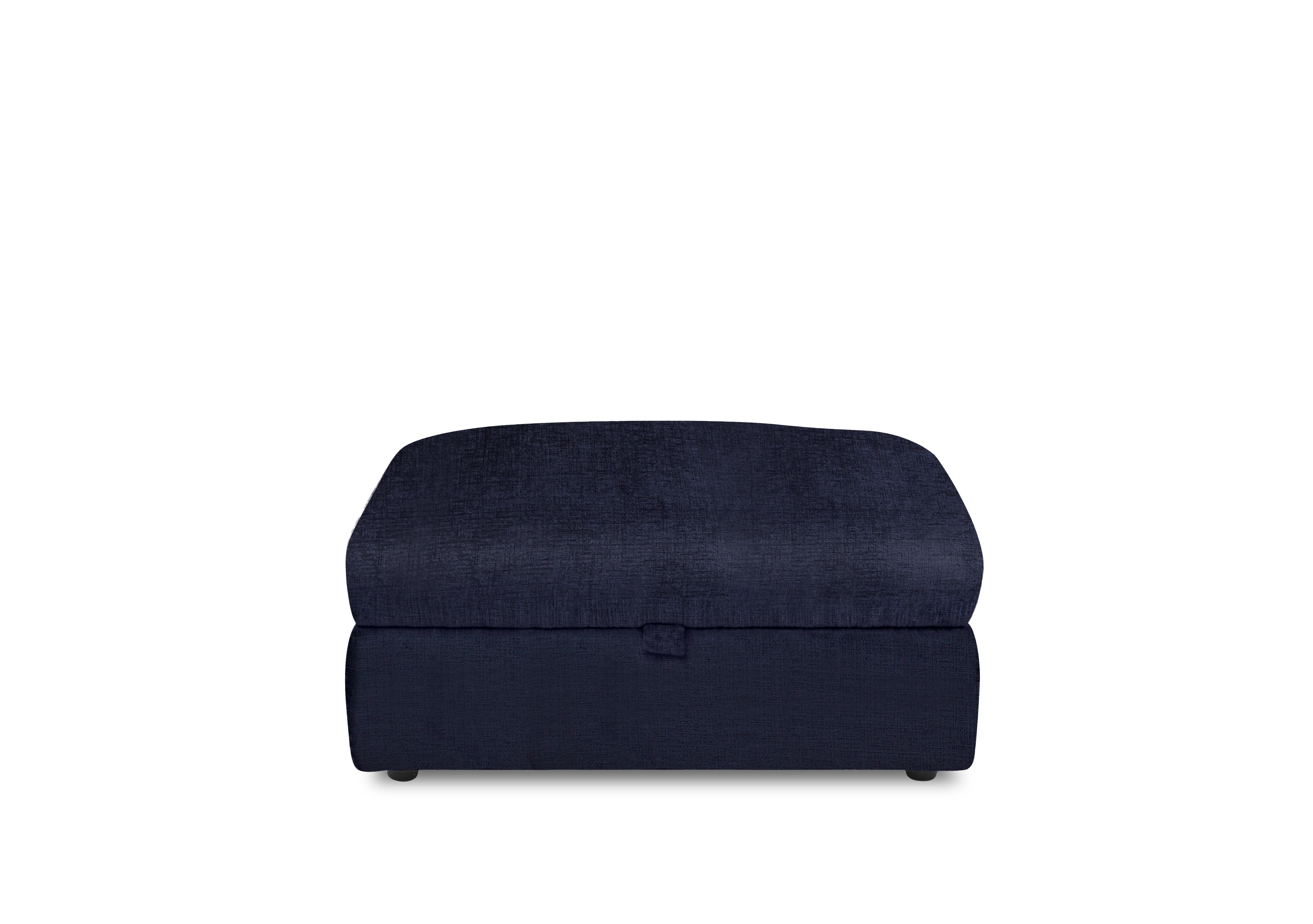 Royale Storage Footstool in Lustro Indigo on Furniture Village