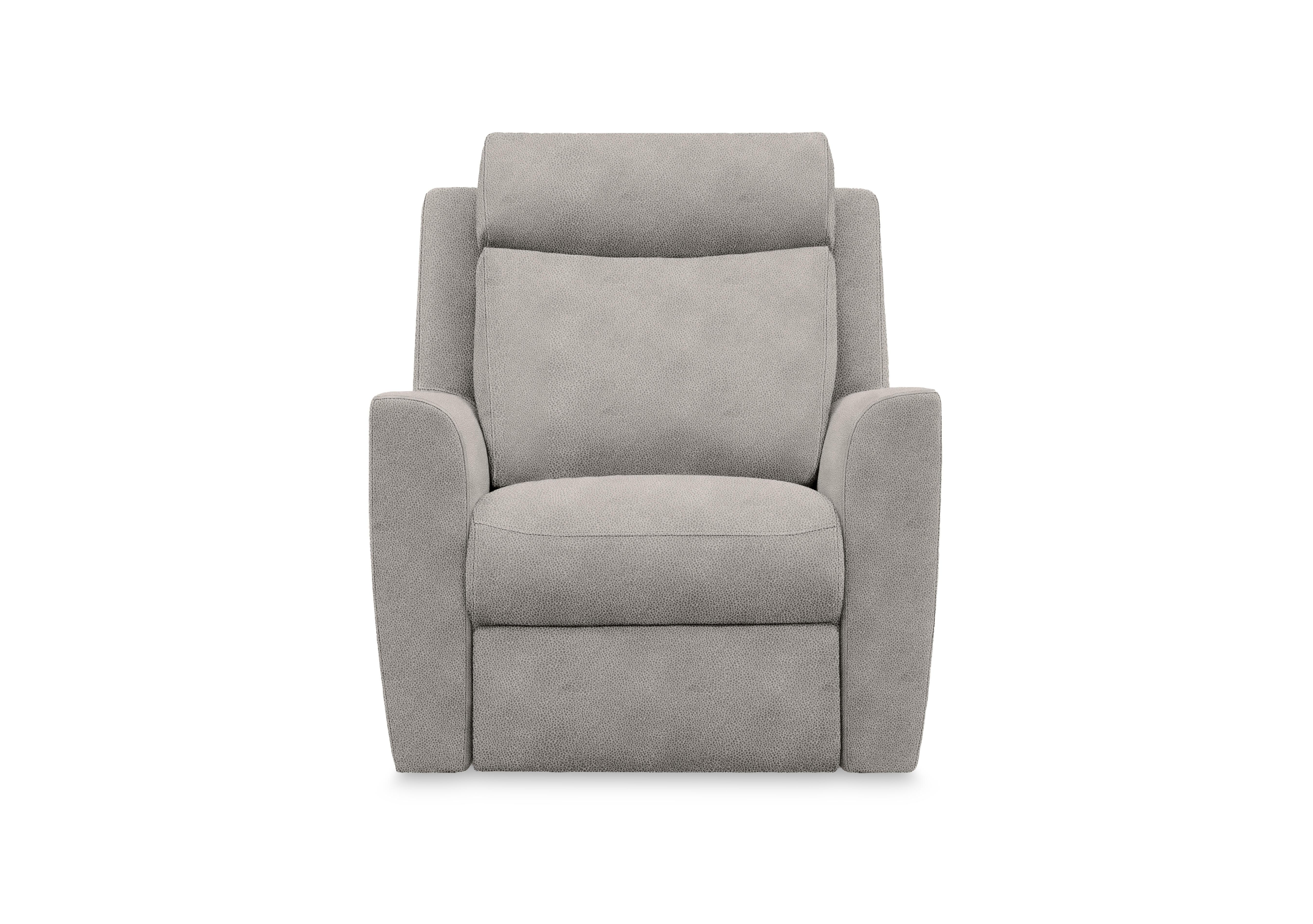 Wren Fabric Power Recliner Chair with Power Headrest and Power Lumbar in A123 Stingray Platinum on Furniture Village