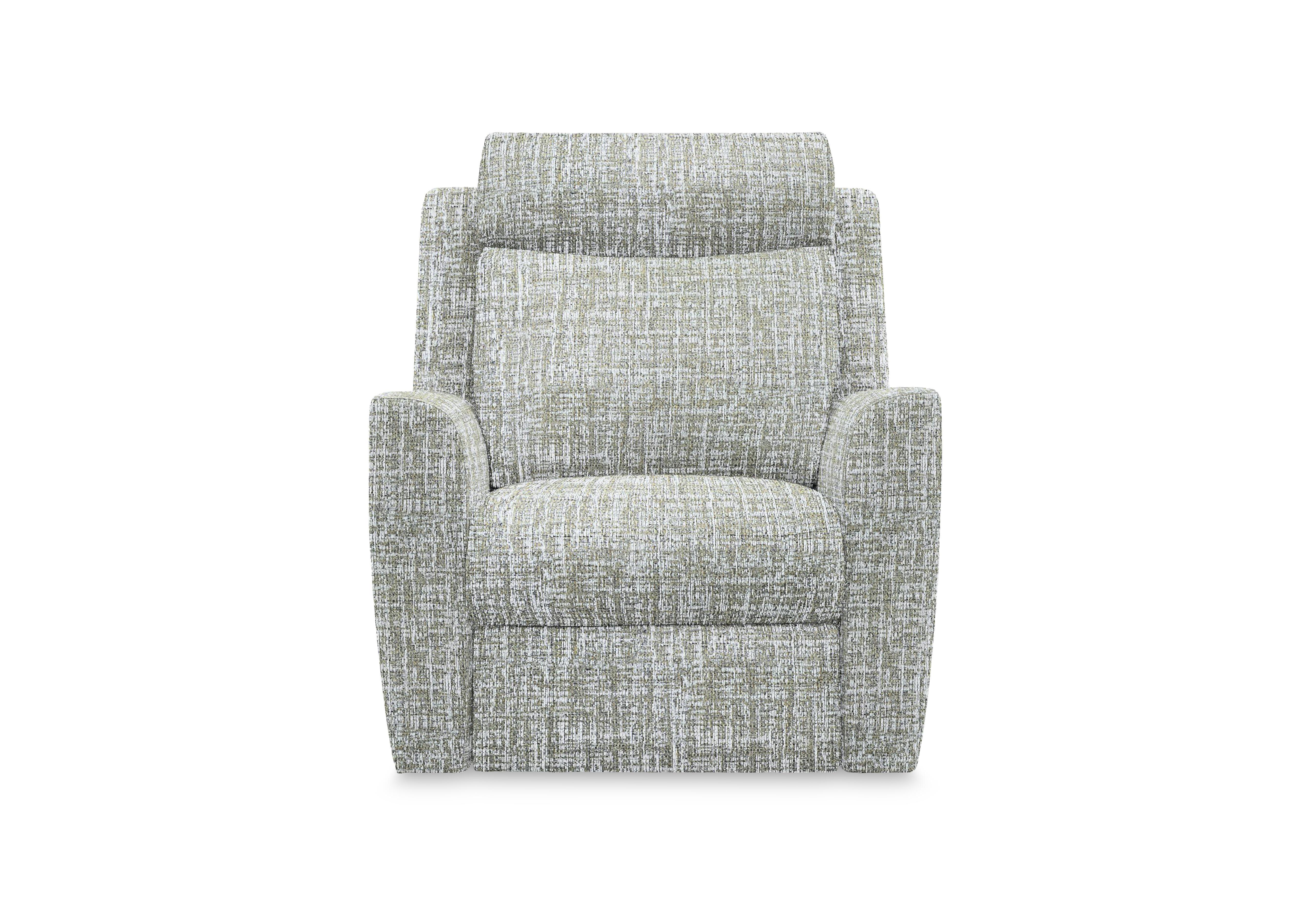 Wren Fabric Power Recliner Chair with Power Headrest and Power Lumbar in B102 Shore Oatmeal on Furniture Village