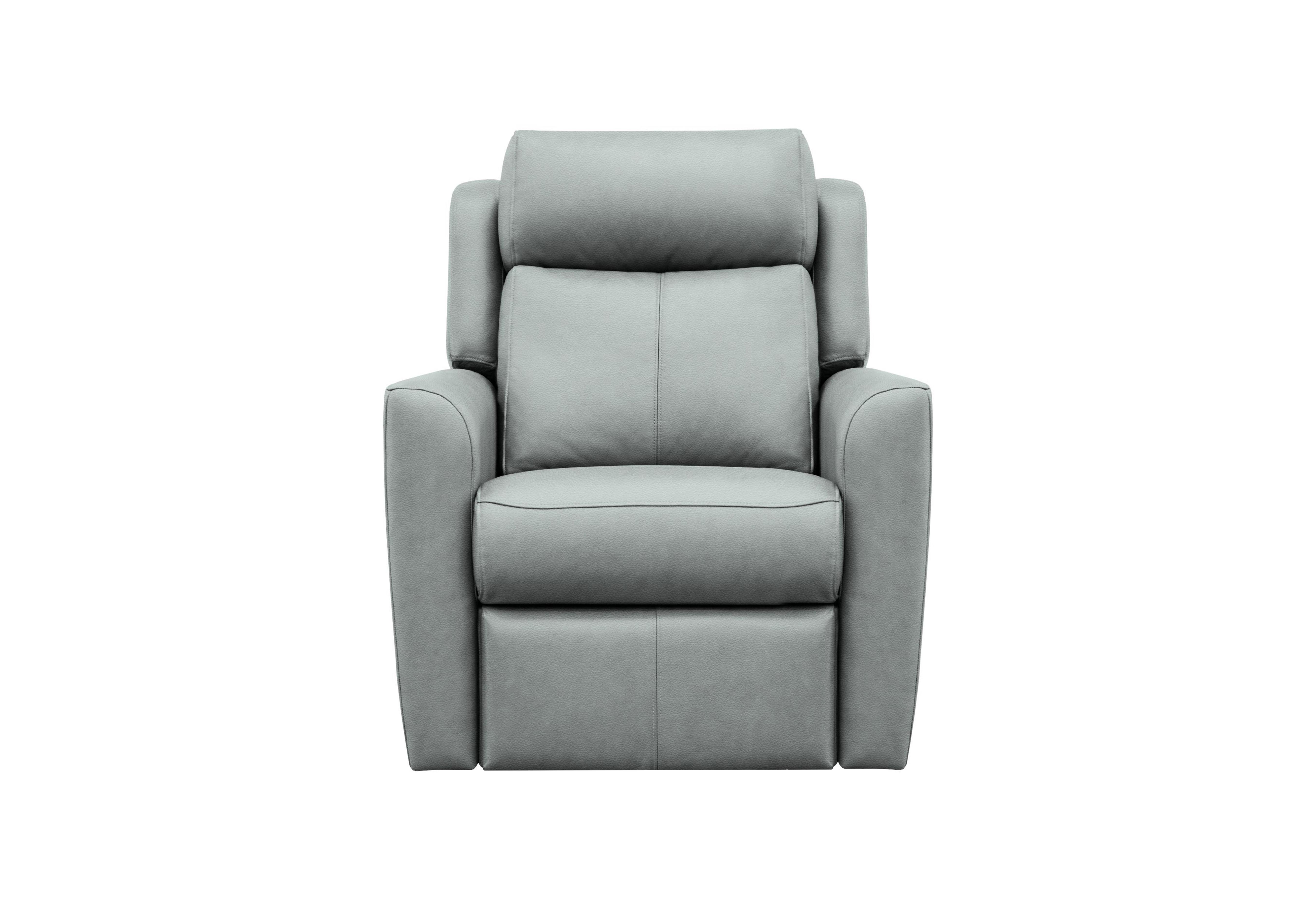 Wren Leather Power Recliner Chair with Power Headrest and Power Lumbar in L842 Cambridge Grey on Furniture Village