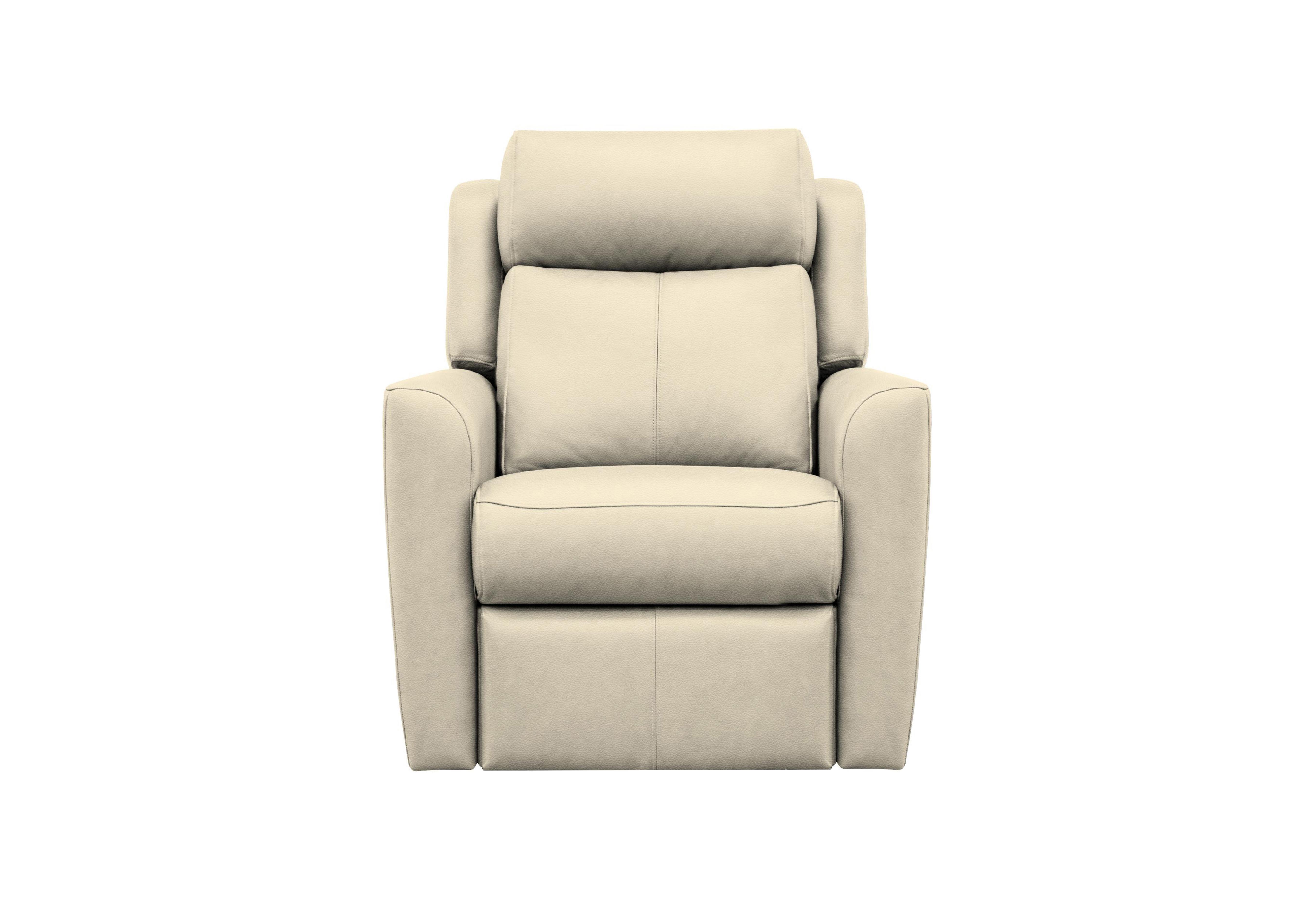 Wren Leather Power Recliner Chair with Power Headrest and Power Lumbar in L843 Cambridge Stone on Furniture Village