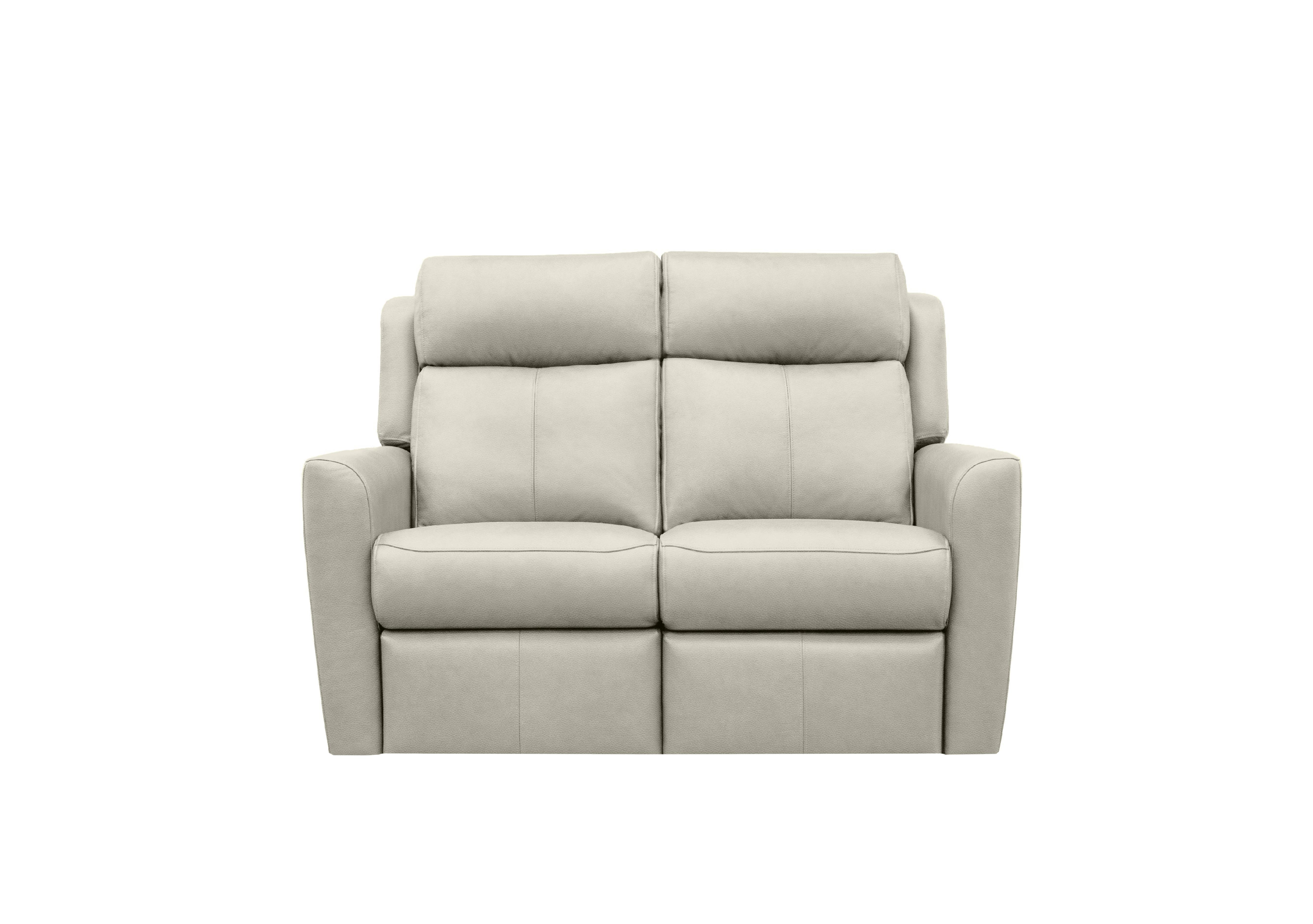 Wren 2 Seater Leather Sofa in H006 Oxford Light Grey on Furniture Village
