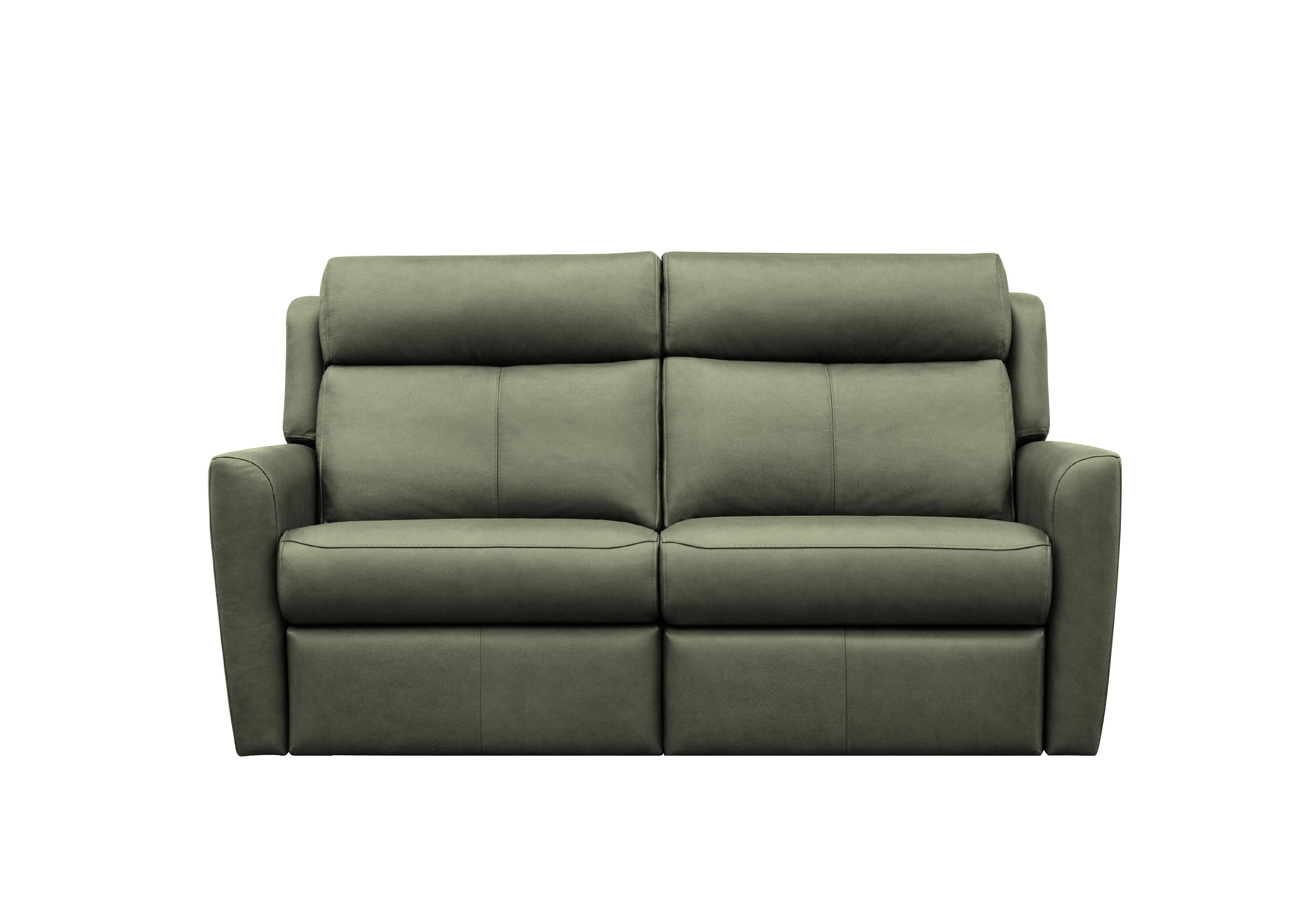 Wren 2 Cushion 3 Seater Leather Sofa in H008 Durham Steel on Furniture Village