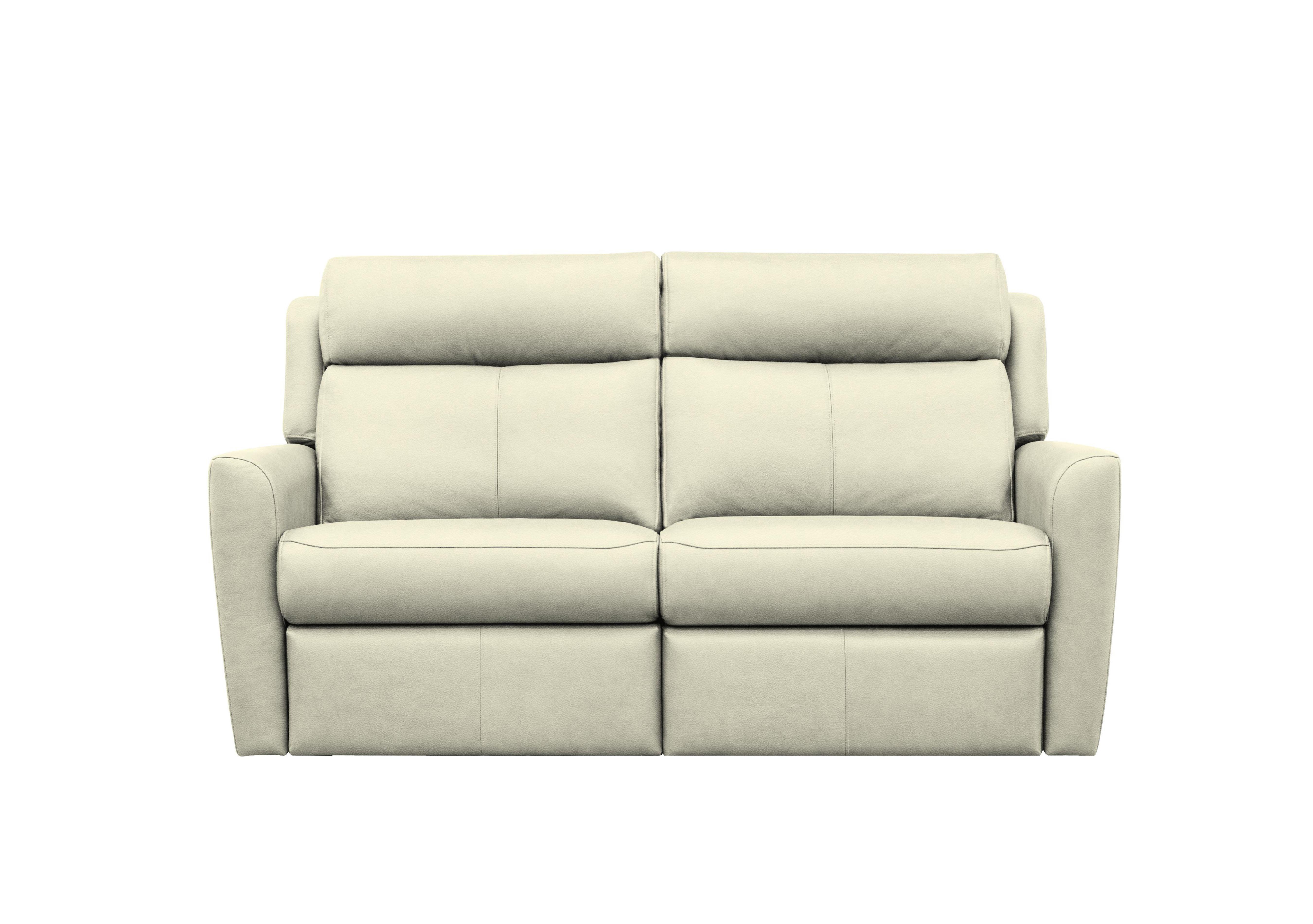 Wren 2 Cushion 3 Seater Leather Sofa in L840 Cambridge Chalk on Furniture Village