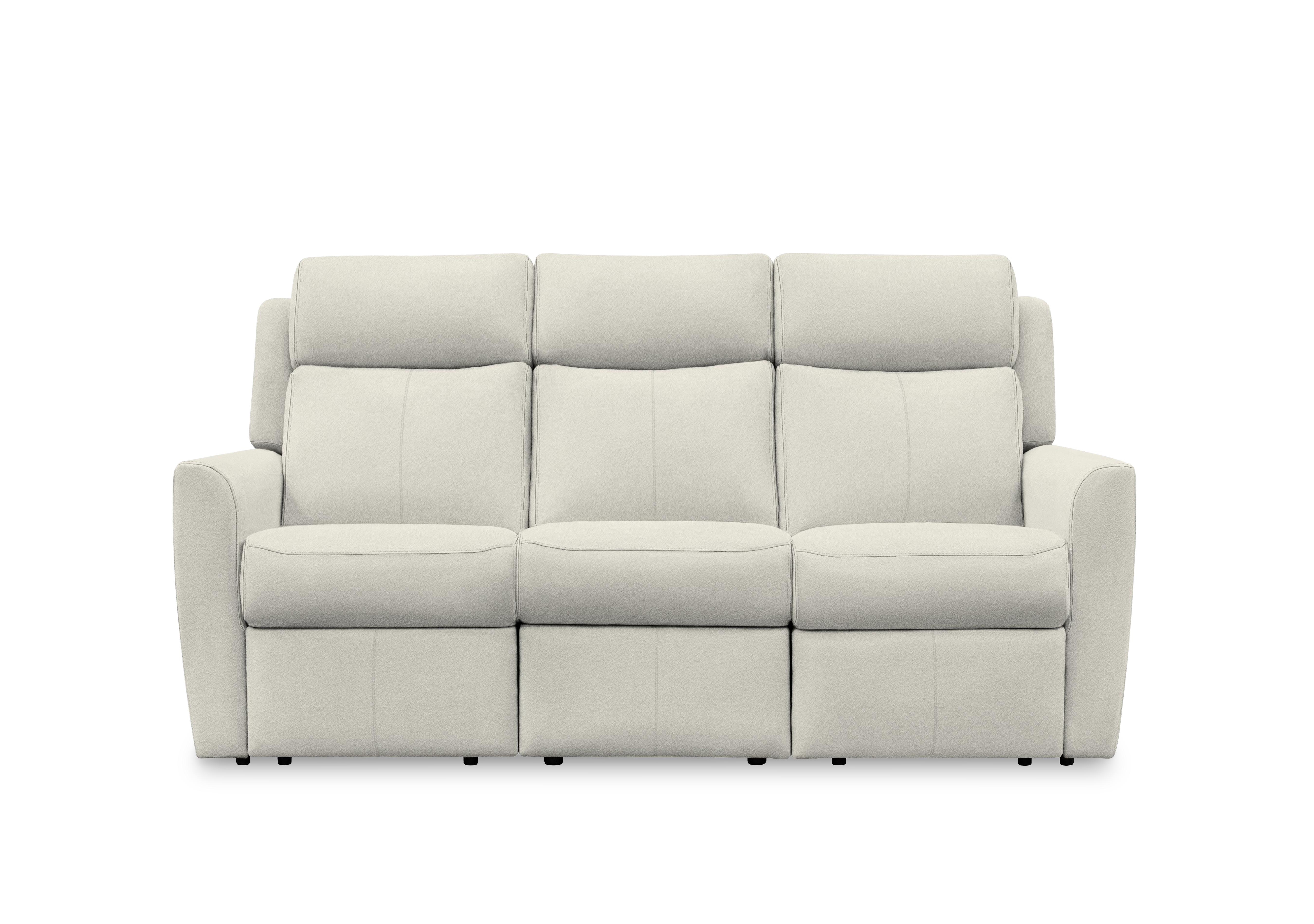 Wren 3 Seater Leather Sofa in H006 Oxford Light Grey on Furniture Village