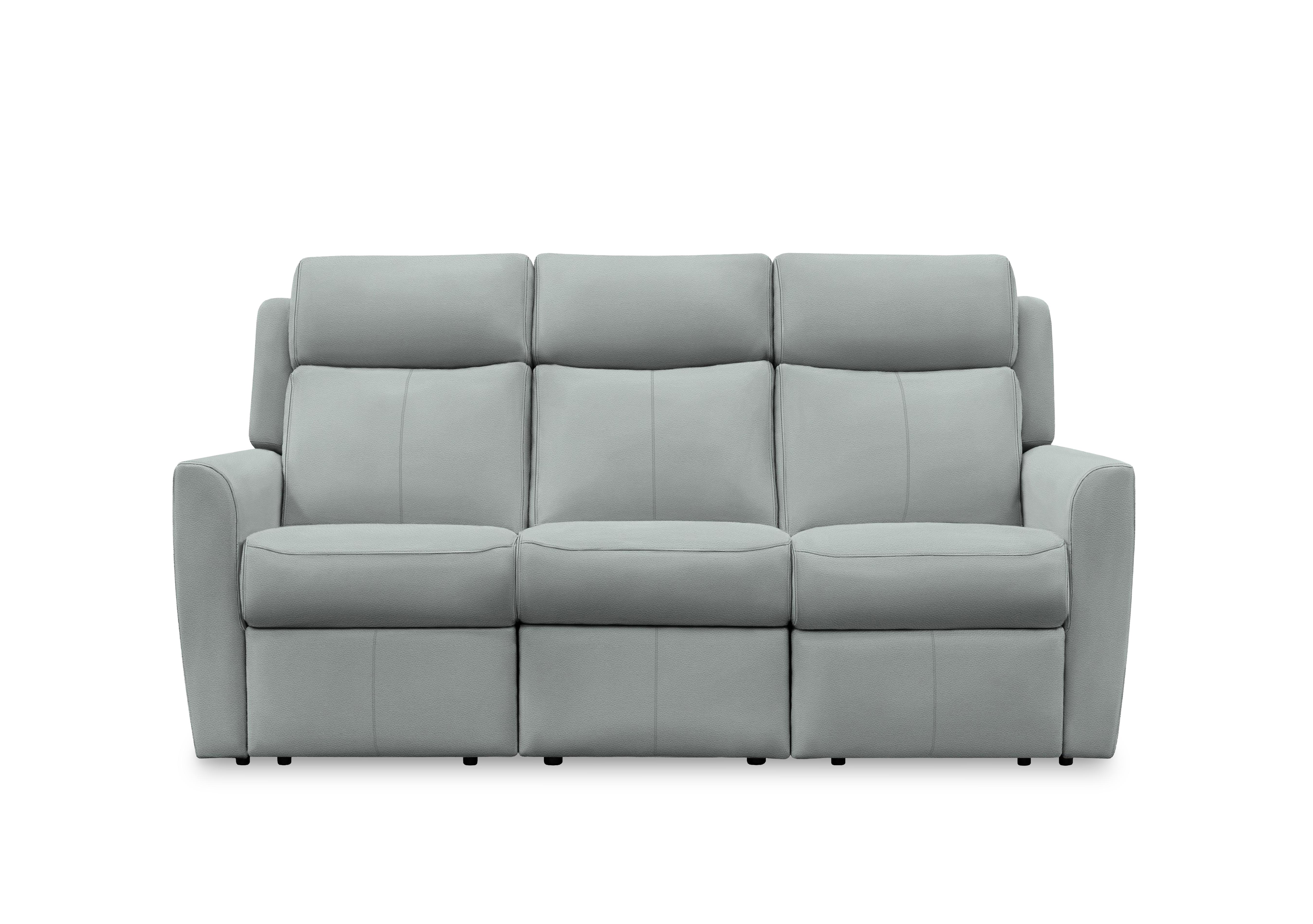 Wren 3 Seater Leather Sofa in L842 Cambridge Grey on Furniture Village