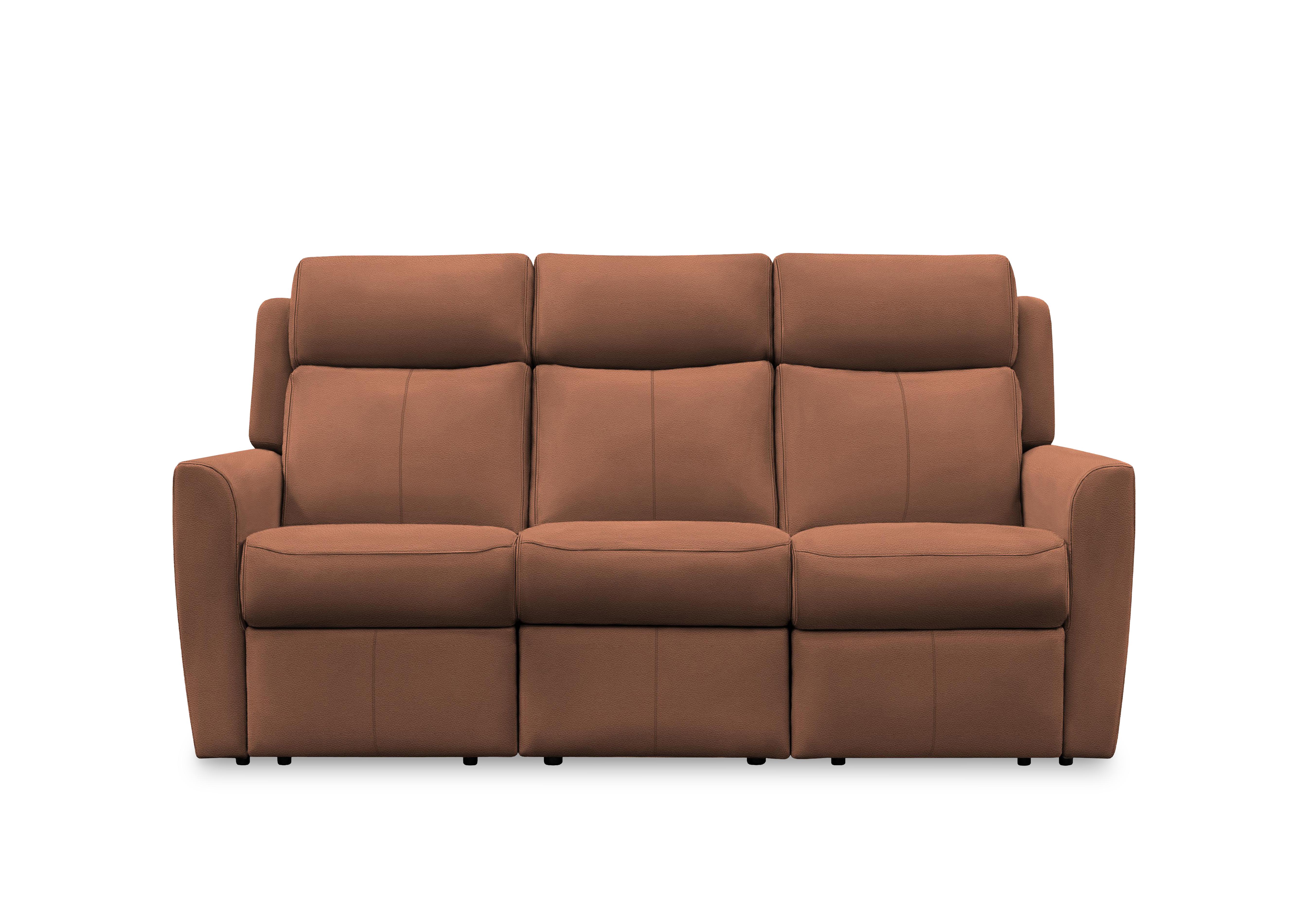 Wren 3 Seater Leather Sofa in L848 Cambridge Conker on Furniture Village
