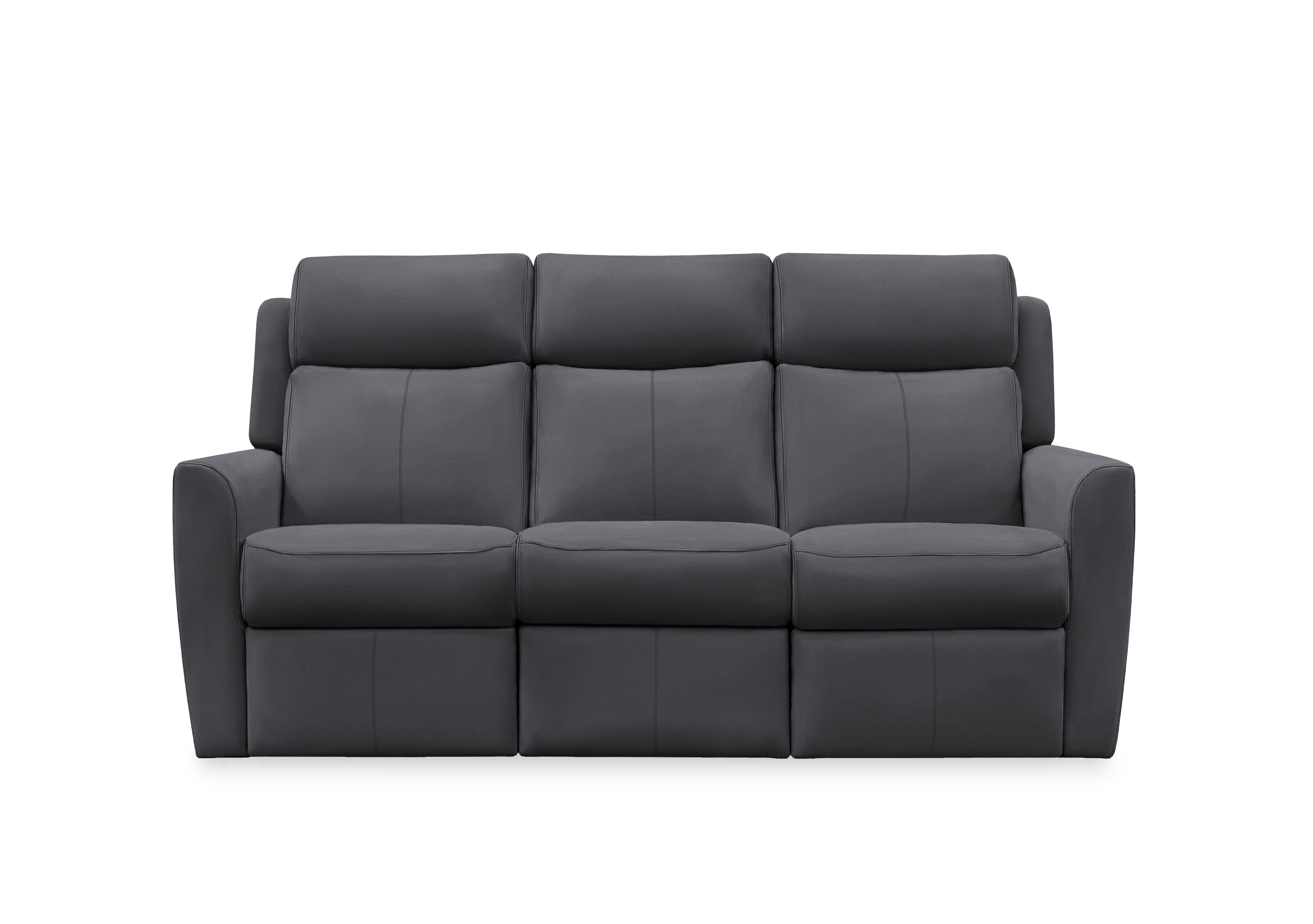 Wren 3 Seater Leather Sofa in L852 Cambridge Petrol Blue on Furniture Village