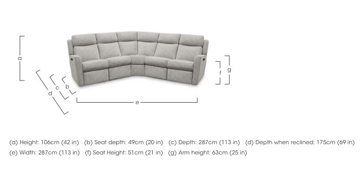 Wren Large Fabric Power Recliner Corner Sofa with Power Headrests and Power Lumbar in  on Furniture Village