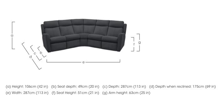 Wren Large Leather Power Recliner Corner Sofa with Power Headrests and Power Lumbar in  on Furniture Village
