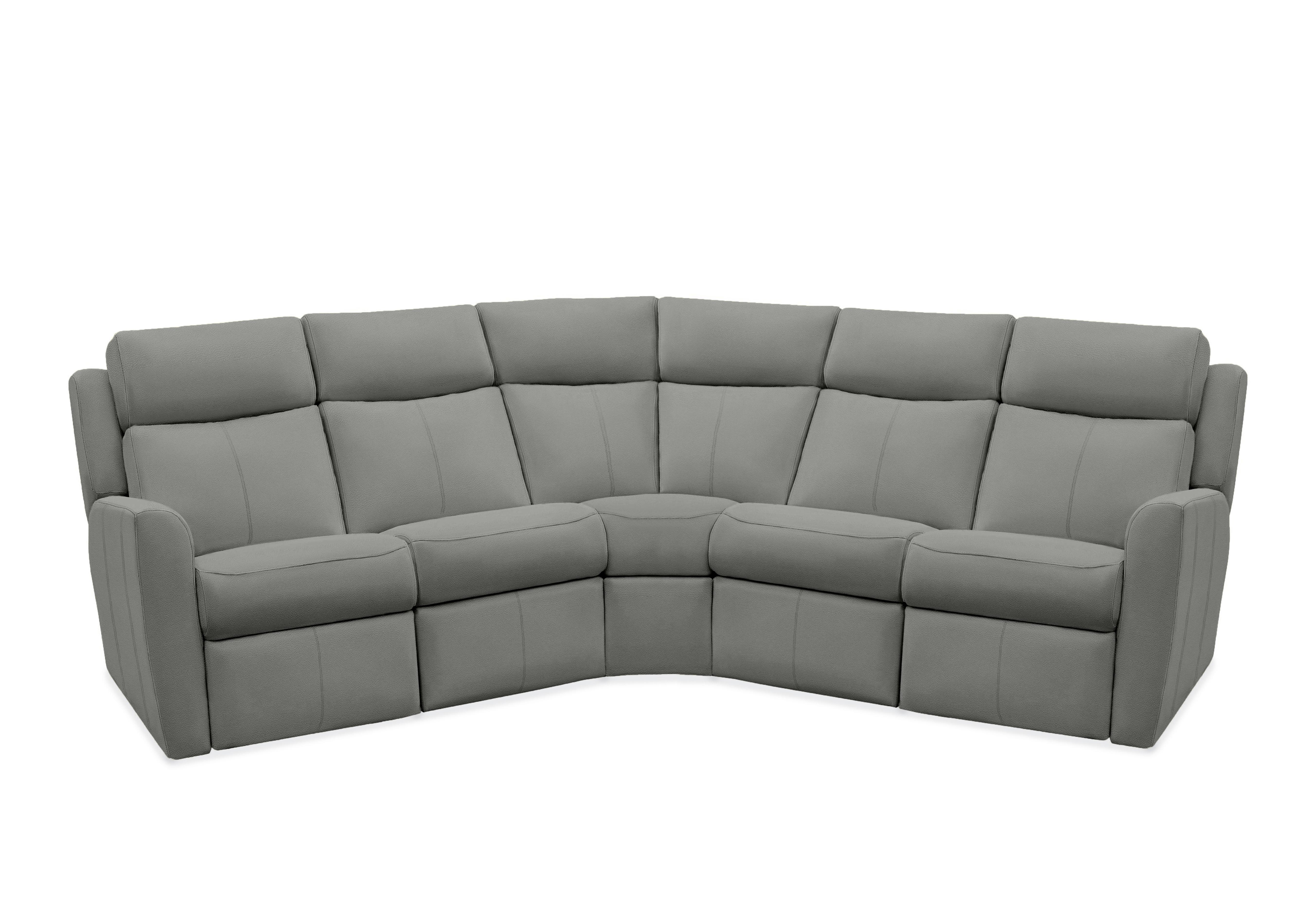 Wren Large Leather Corner Sofa in H007 Durham Dove on Furniture Village