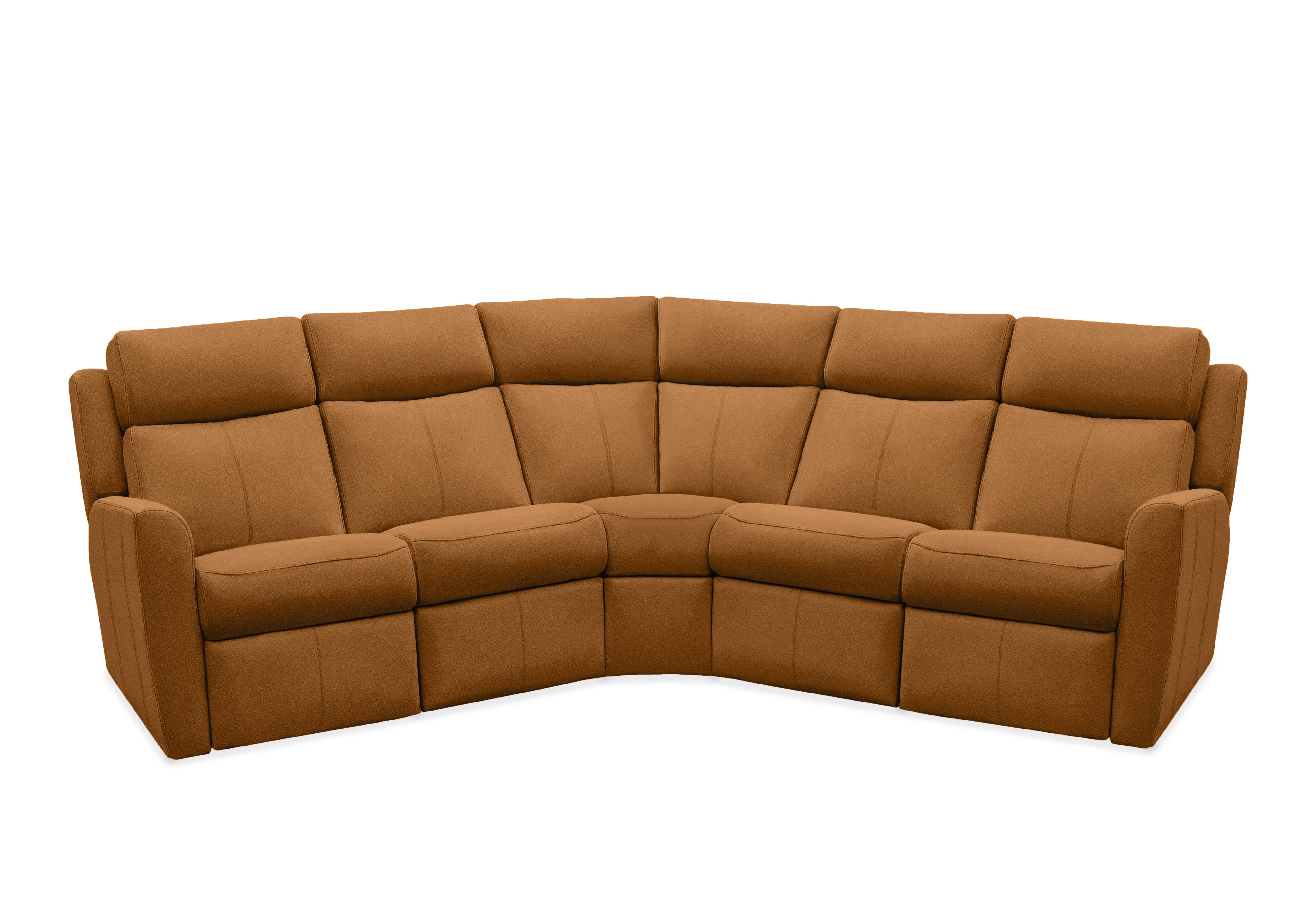 Wren Large Leather Corner Sofa in L847 Cambridge Tan on Furniture Village