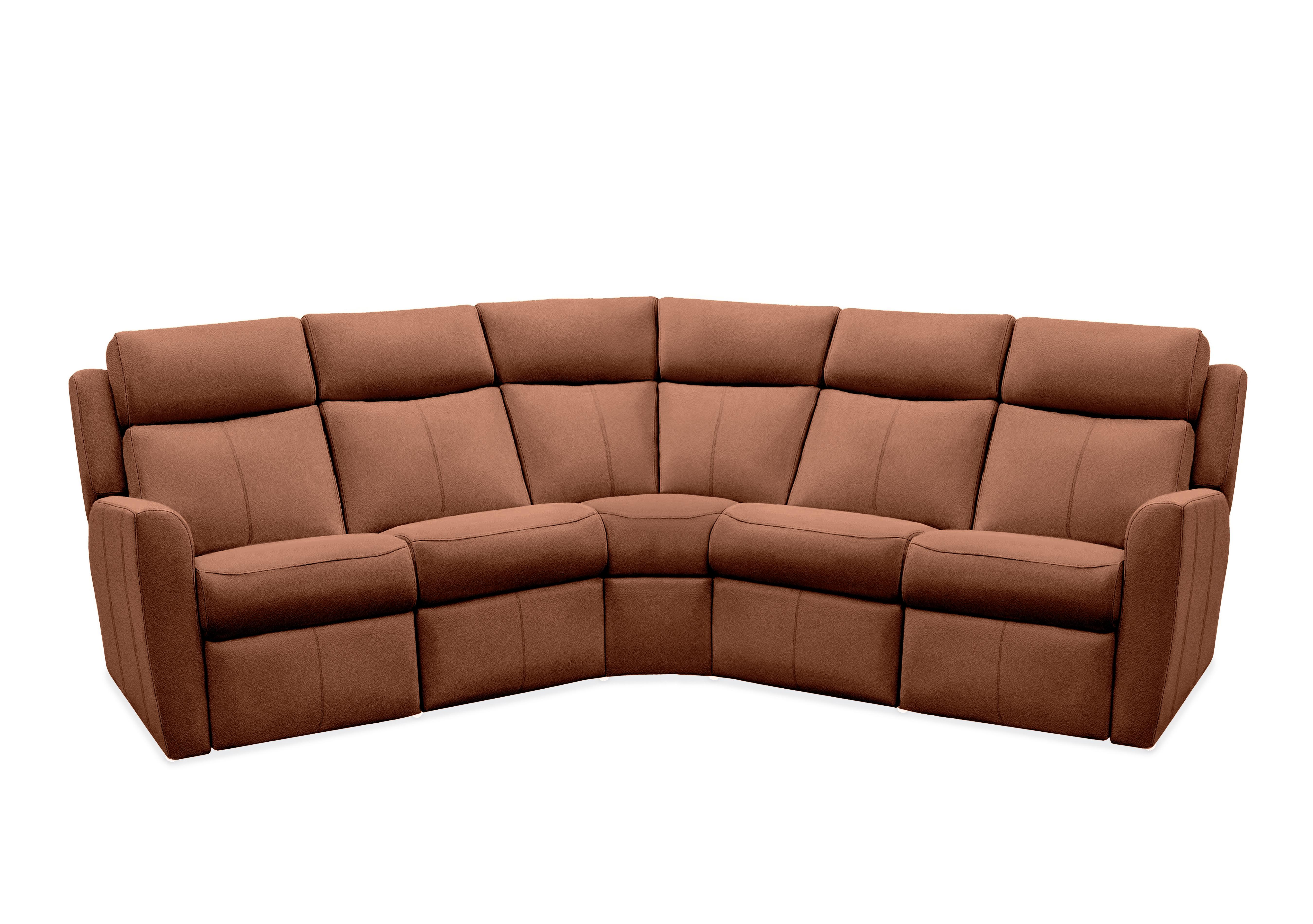 Wren Large Leather Corner Sofa in L848 Cambridge Conker on Furniture Village