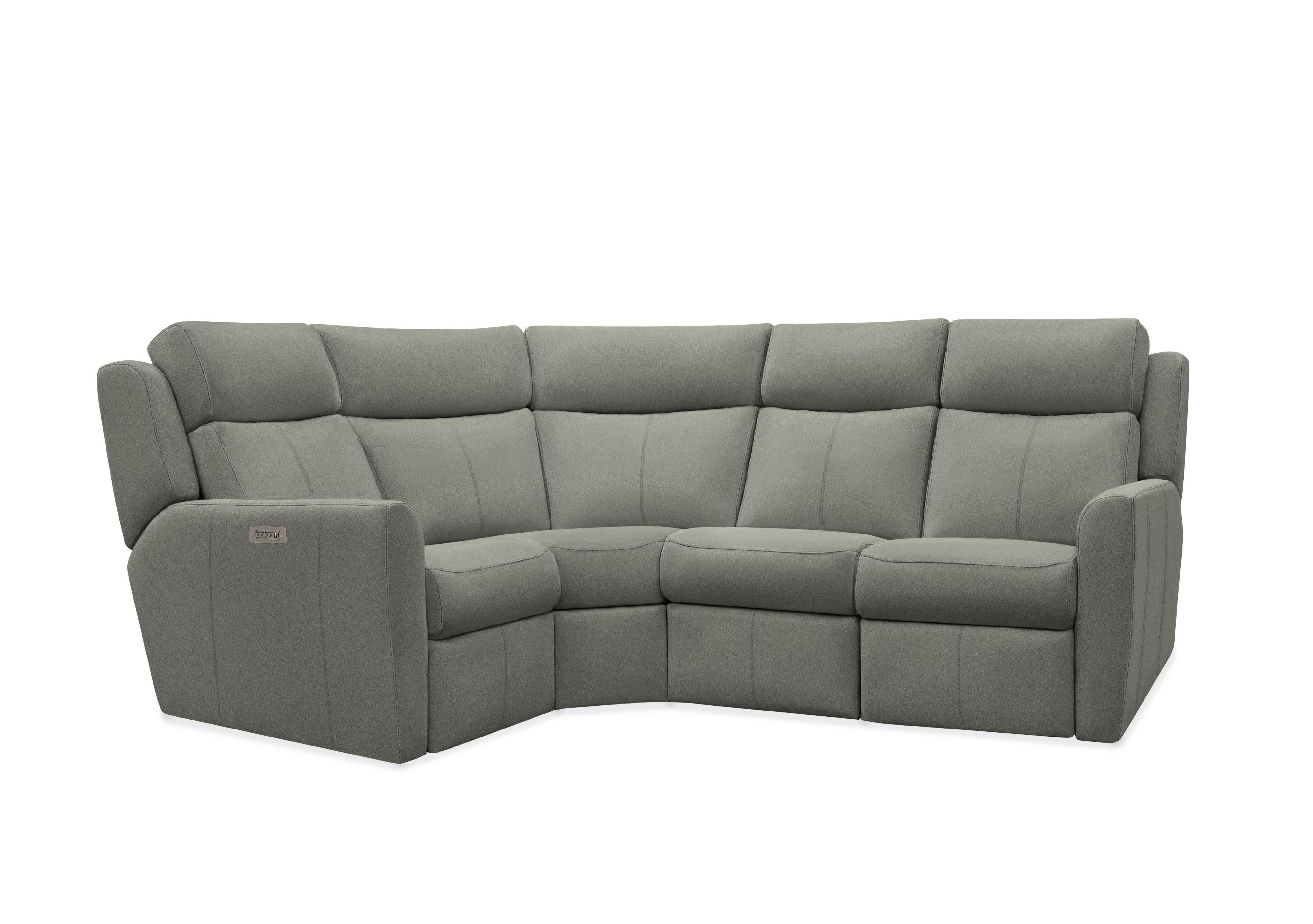 Wren Small Leather Corner Sofa in H007 Durham Dove on Furniture Village