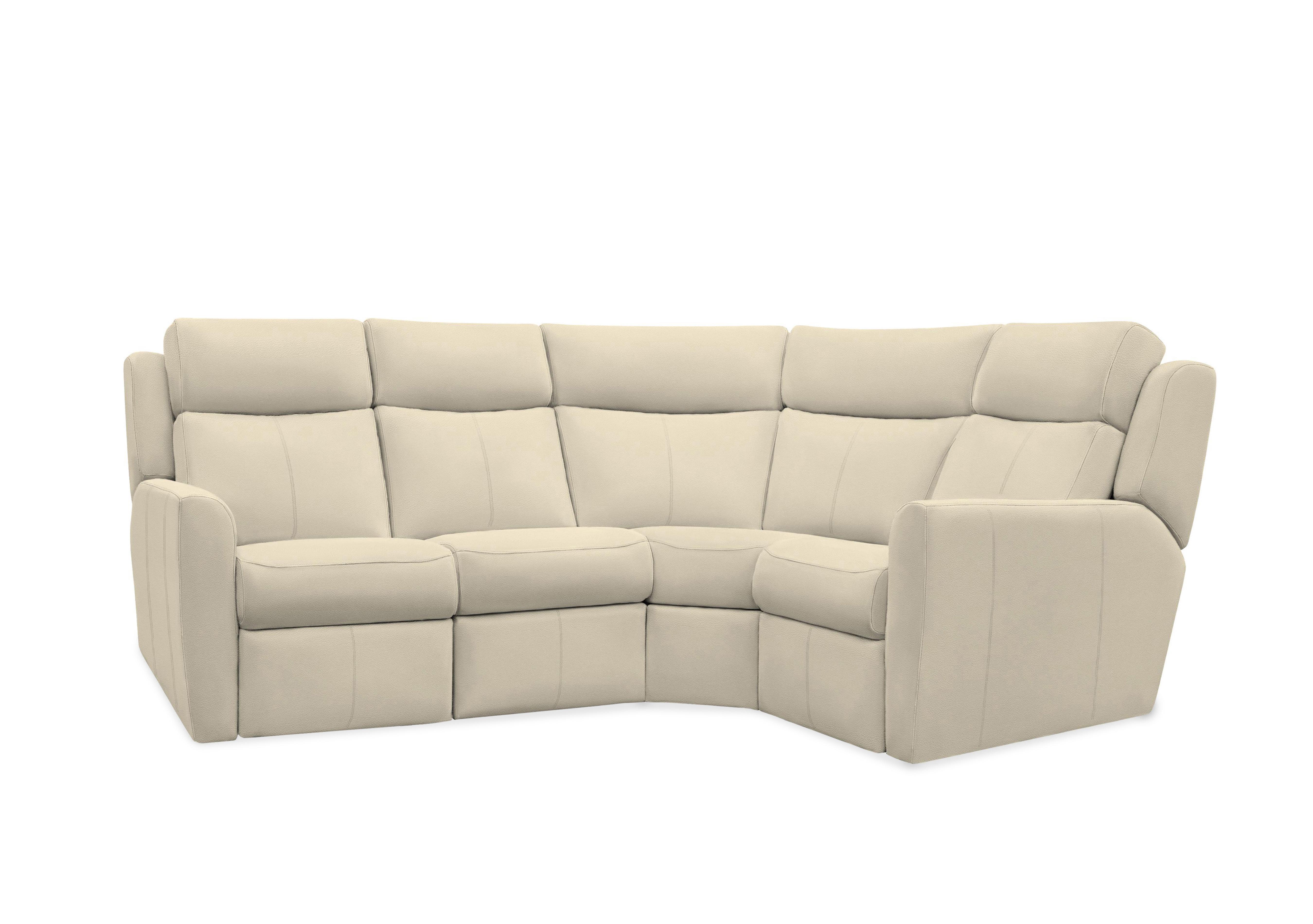Wren Small Leather Corner Sofa in L843 Cambridge Stone on Furniture Village