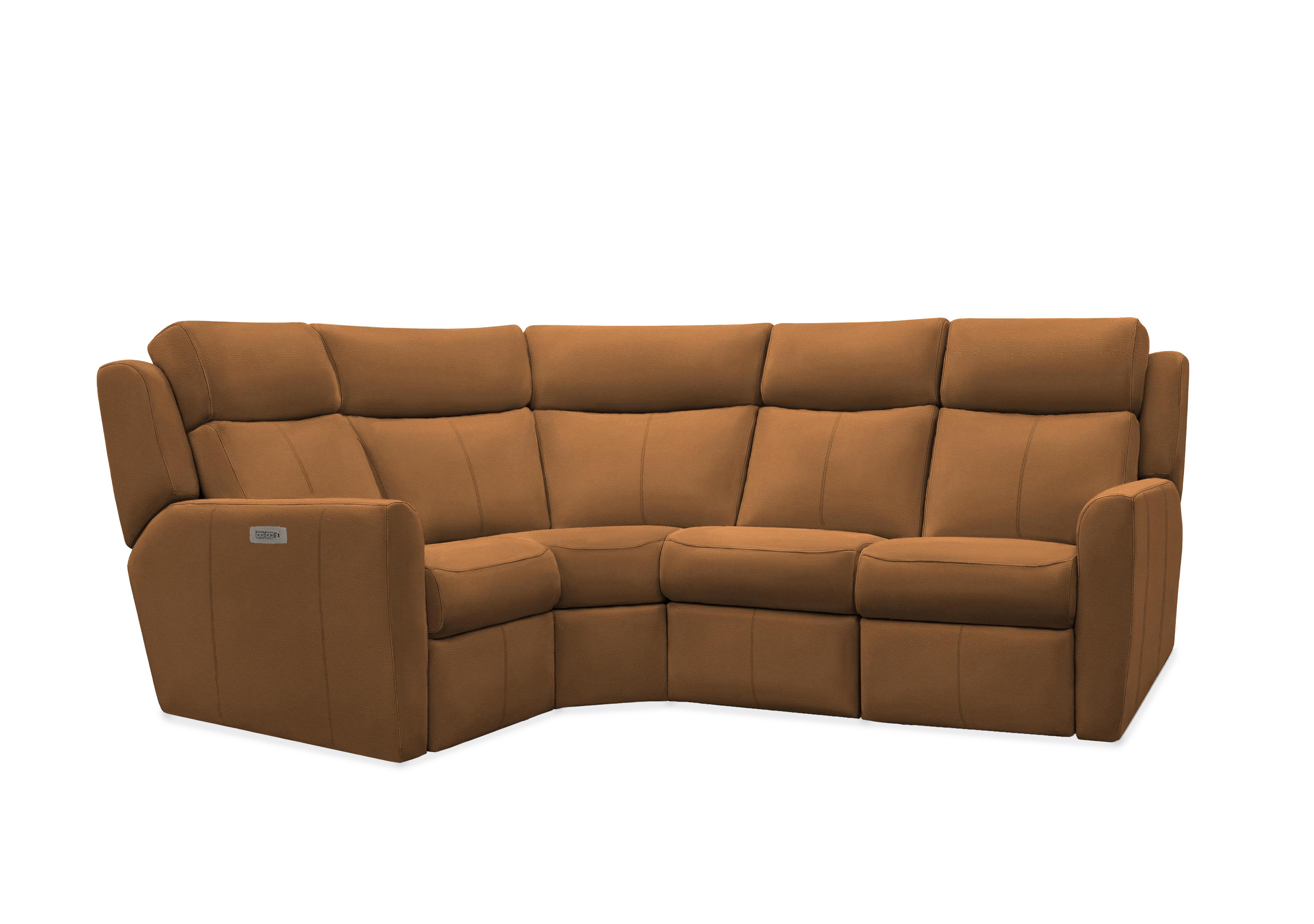 Wren Small Leather Corner Sofa in L847 Cambridge Tan on Furniture Village