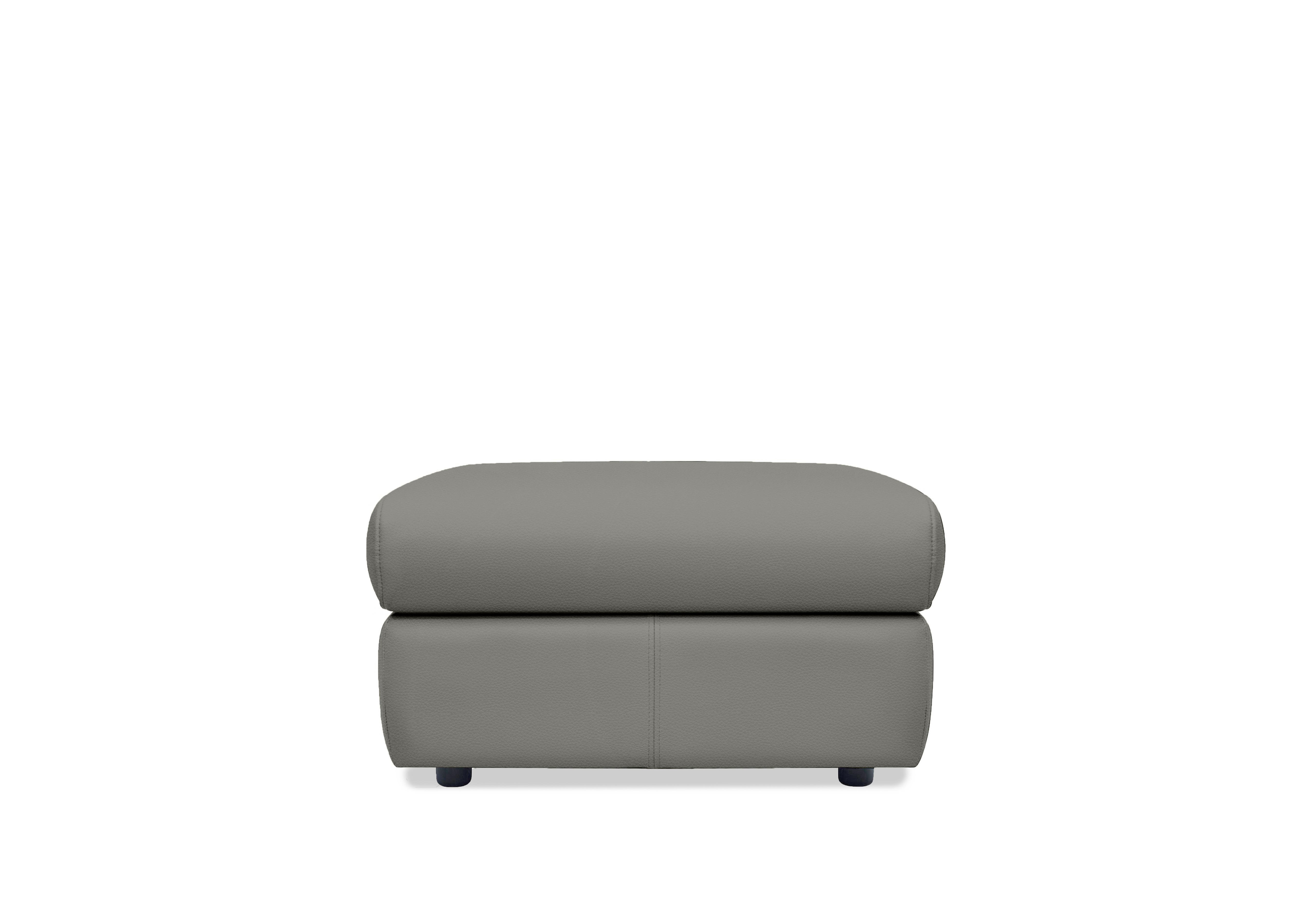 Wren Leather Storage Footstool in H007 Durham Dove on Furniture Village