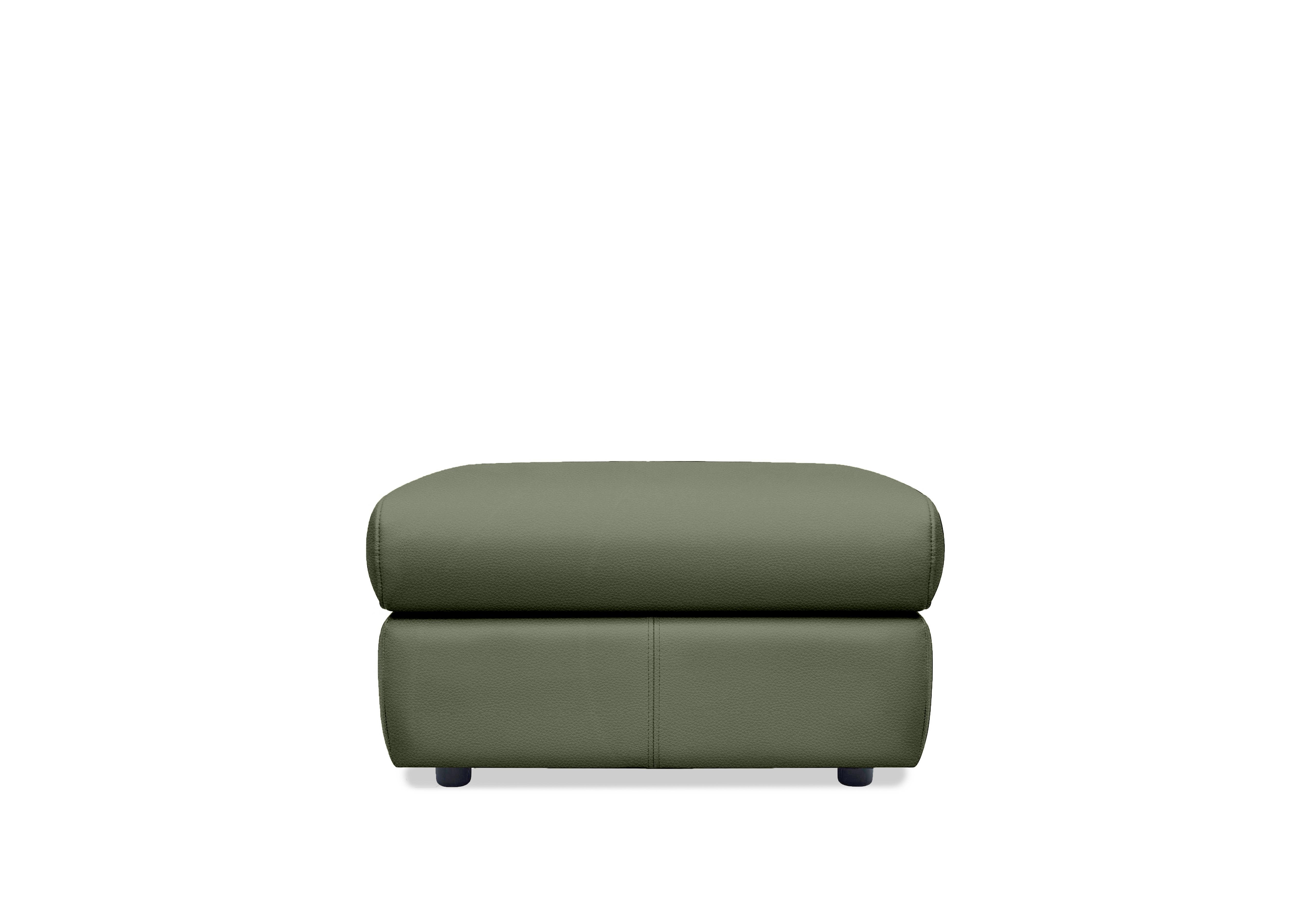 Wren Leather Storage Footstool in H008 Durham Steel on Furniture Village