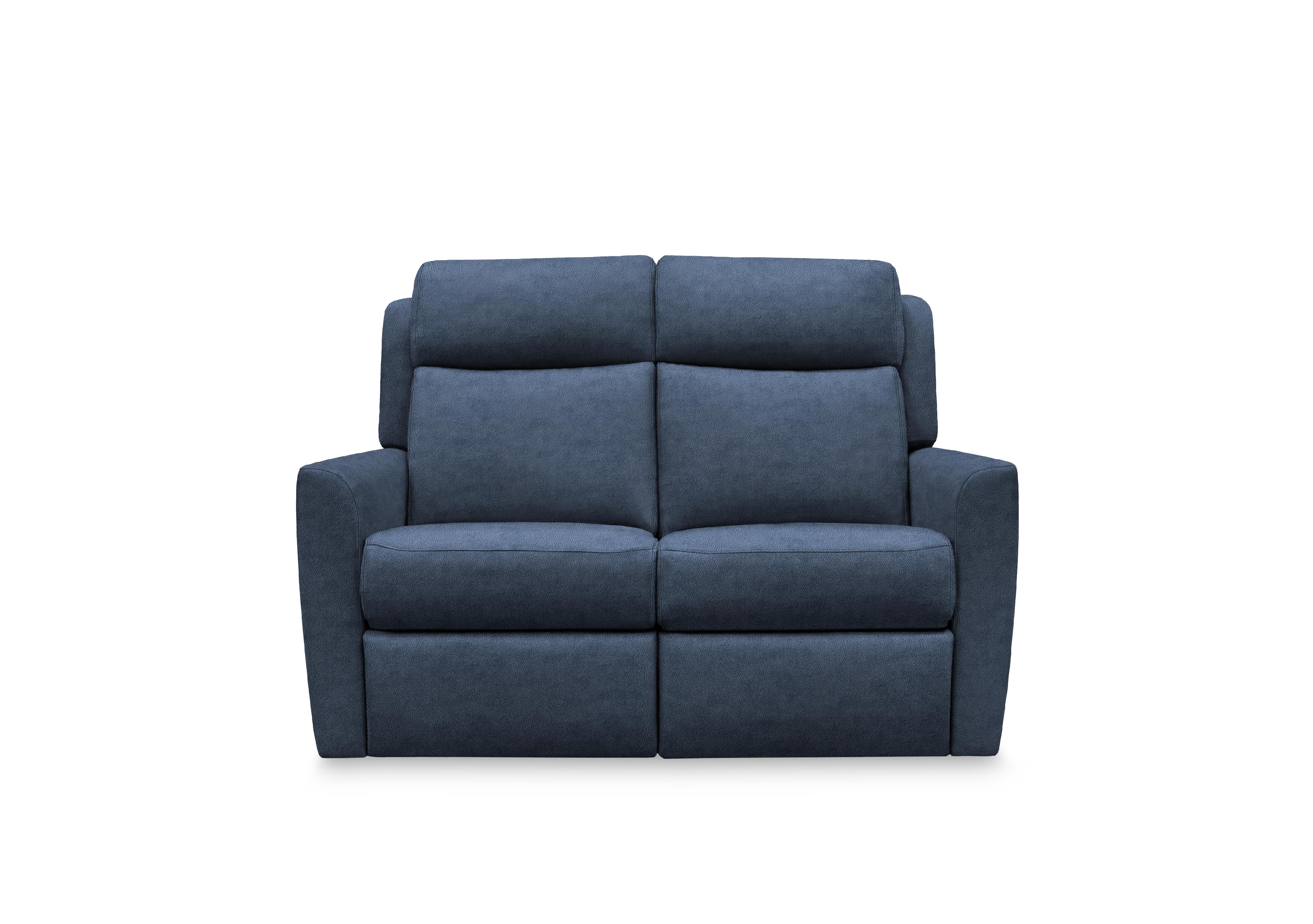 Wren 2 Seater Fabric Power Recliner Sofa with Power Headrests and Power Lumbar in A125 Stingray Indigo on Furniture Village