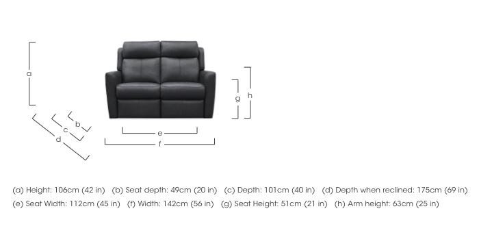 Wren 2 Seater Leather Power Recliner Sofa with Power Headrests and Power Lumbar in  on Furniture Village