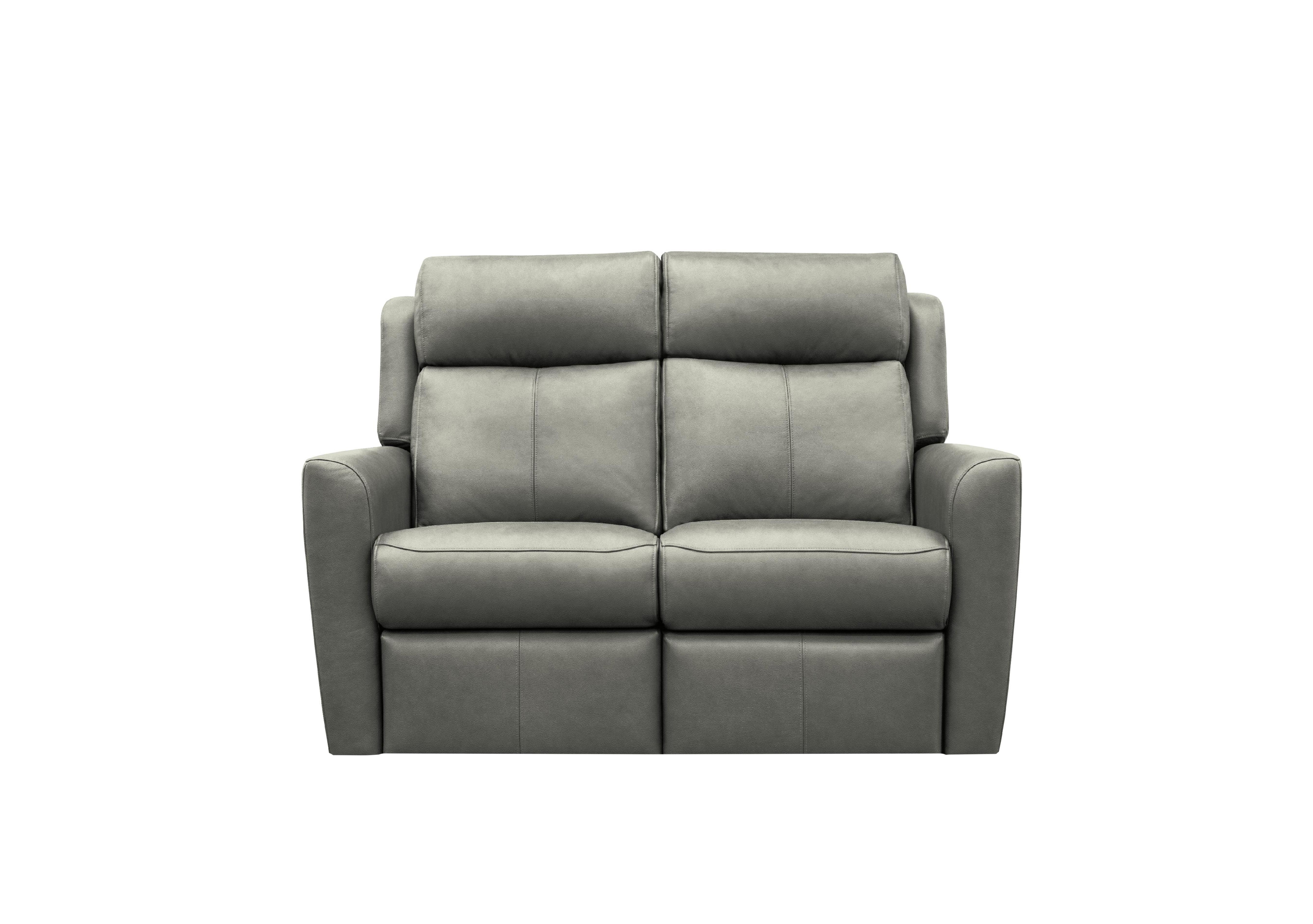 Wren 2 Seater Leather Power Recliner Sofa with Power Headrests and Power Lumbar in H007 Durham Dove on Furniture Village