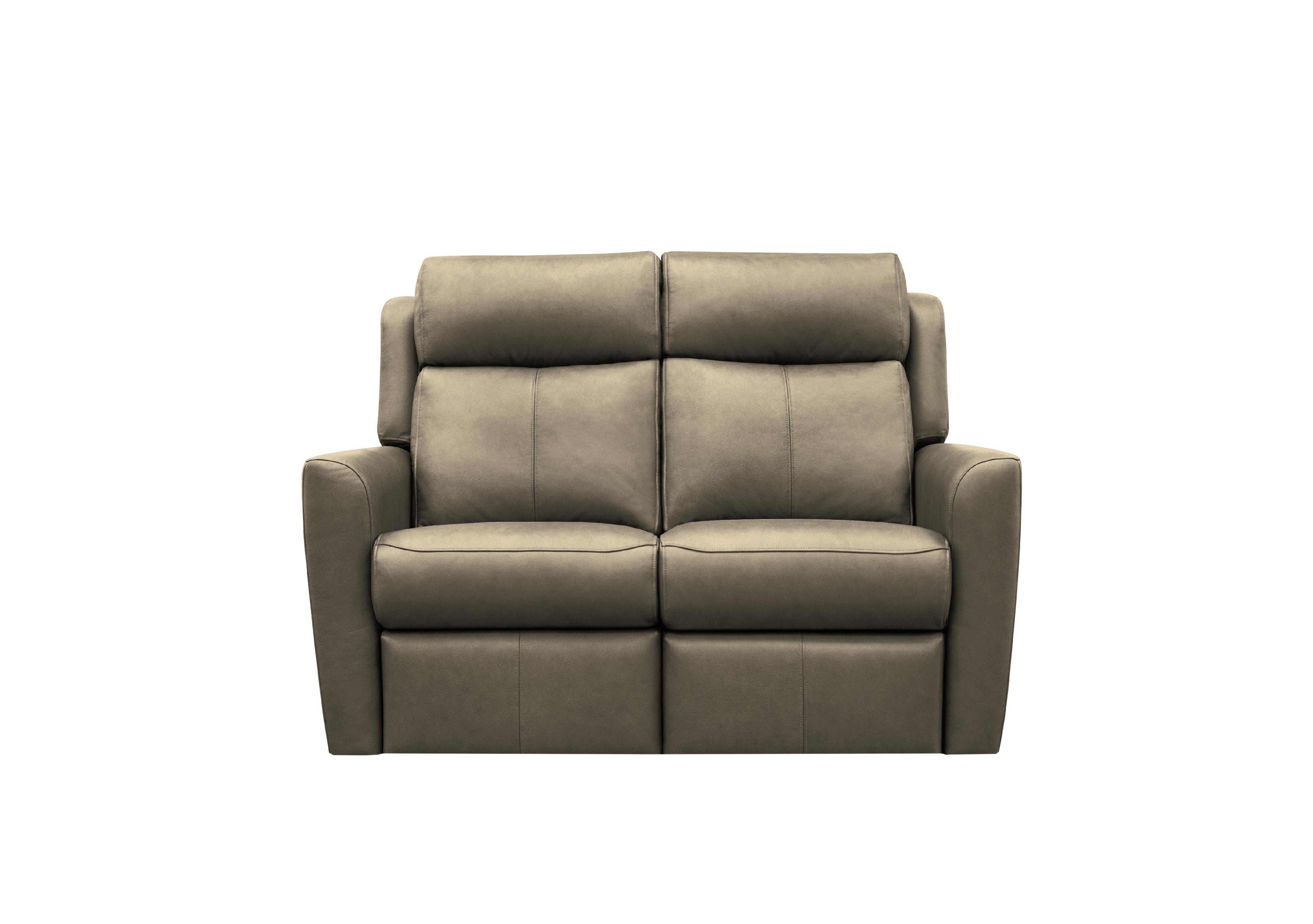 Wren 2 Seater Leather Power Recliner Sofa with Power Headrests and Power Lumbar in H009 Durham Mushroom on Furniture Village