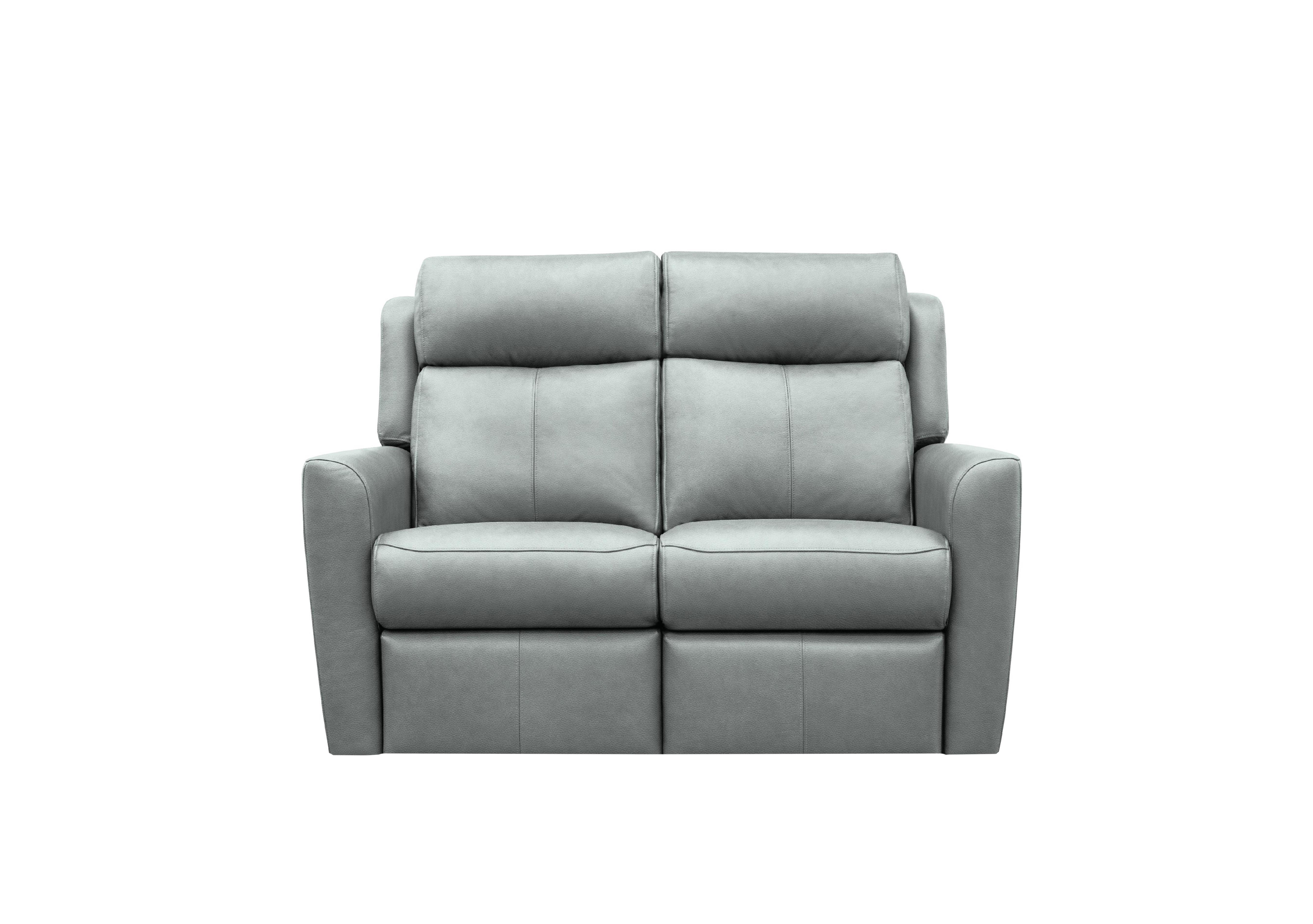 Wren 2 Seater Leather Power Recliner Sofa with Power Headrests and Power Lumbar in L842 Cambridge Grey on Furniture Village