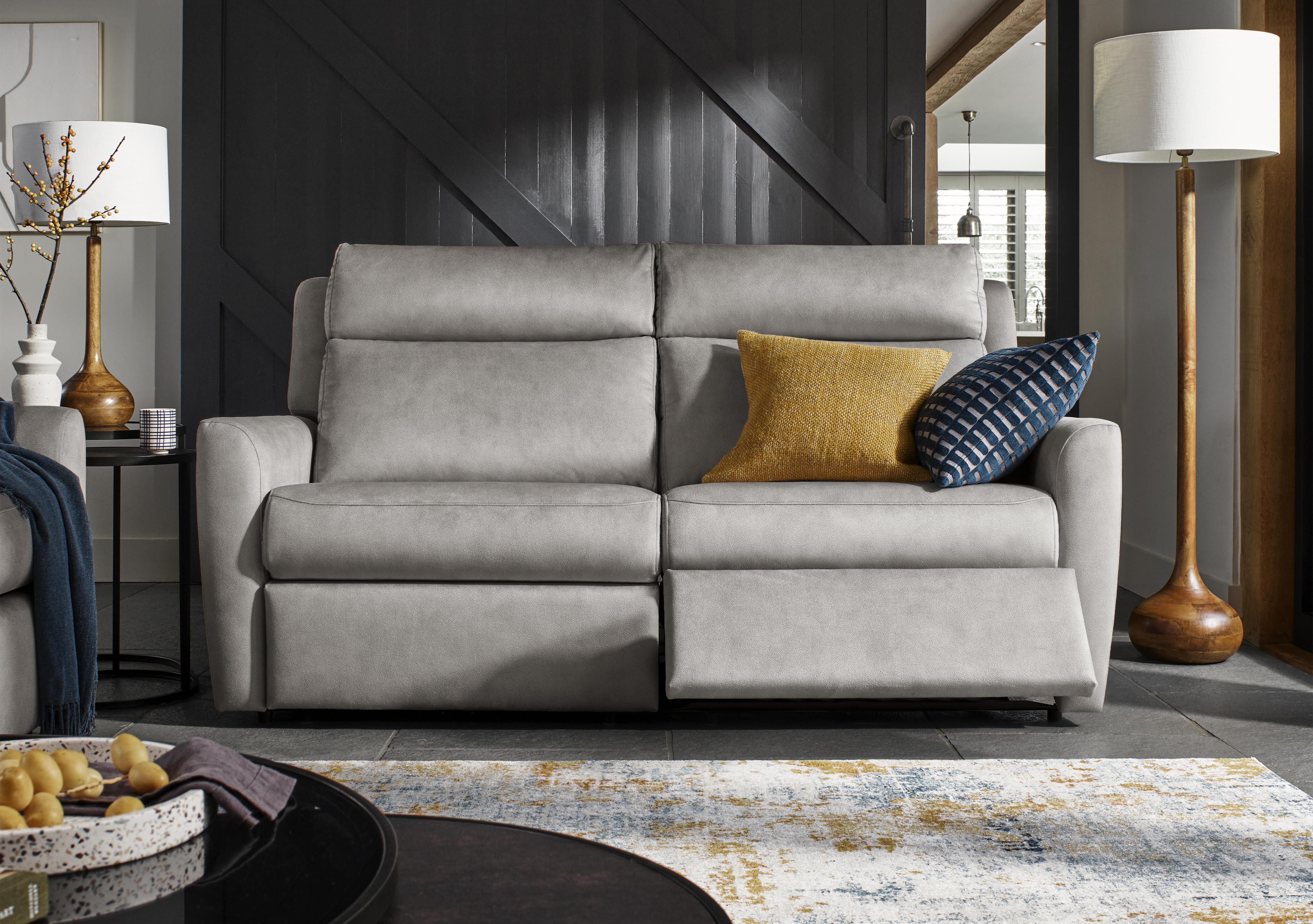 Wren 2 Cushion 3 Seater Fabric Power Recliner Sofa with Power Headrests and Power Lumbar in  on Furniture Village