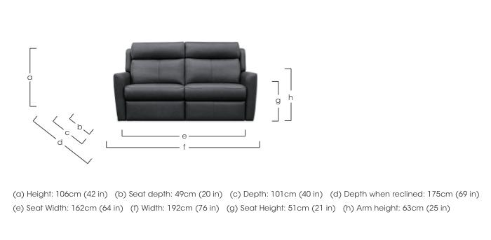 Wren 2 Cushion 3 Seater Leather Power Recliner Sofa with Power Headrests and Power Lumbar in  on Furniture Village