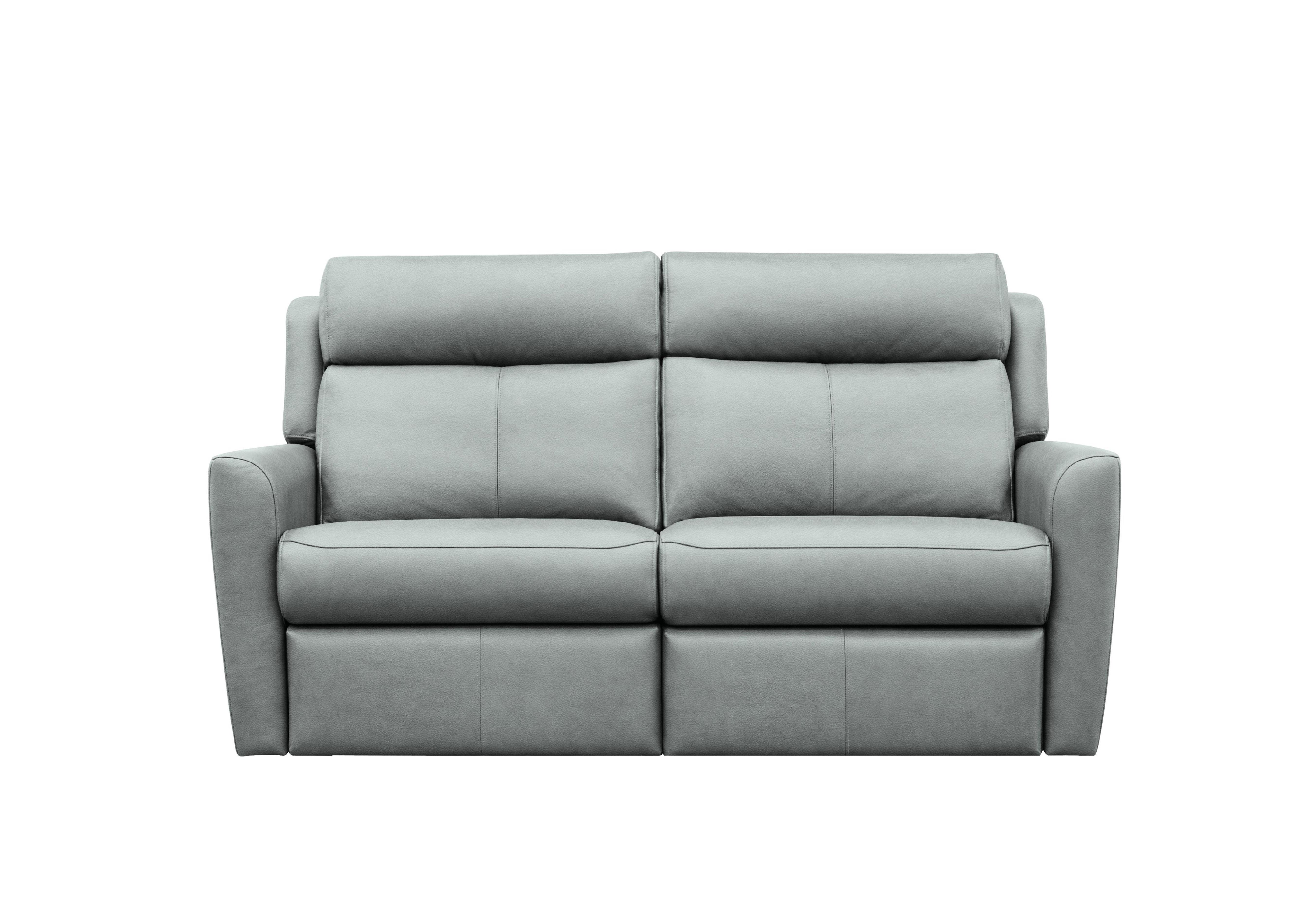Wren 2 Cushion 3 Seater Leather Power Recliner Sofa with Power Headrests and Power Lumbar in L842 Cambridge Grey on Furniture Village