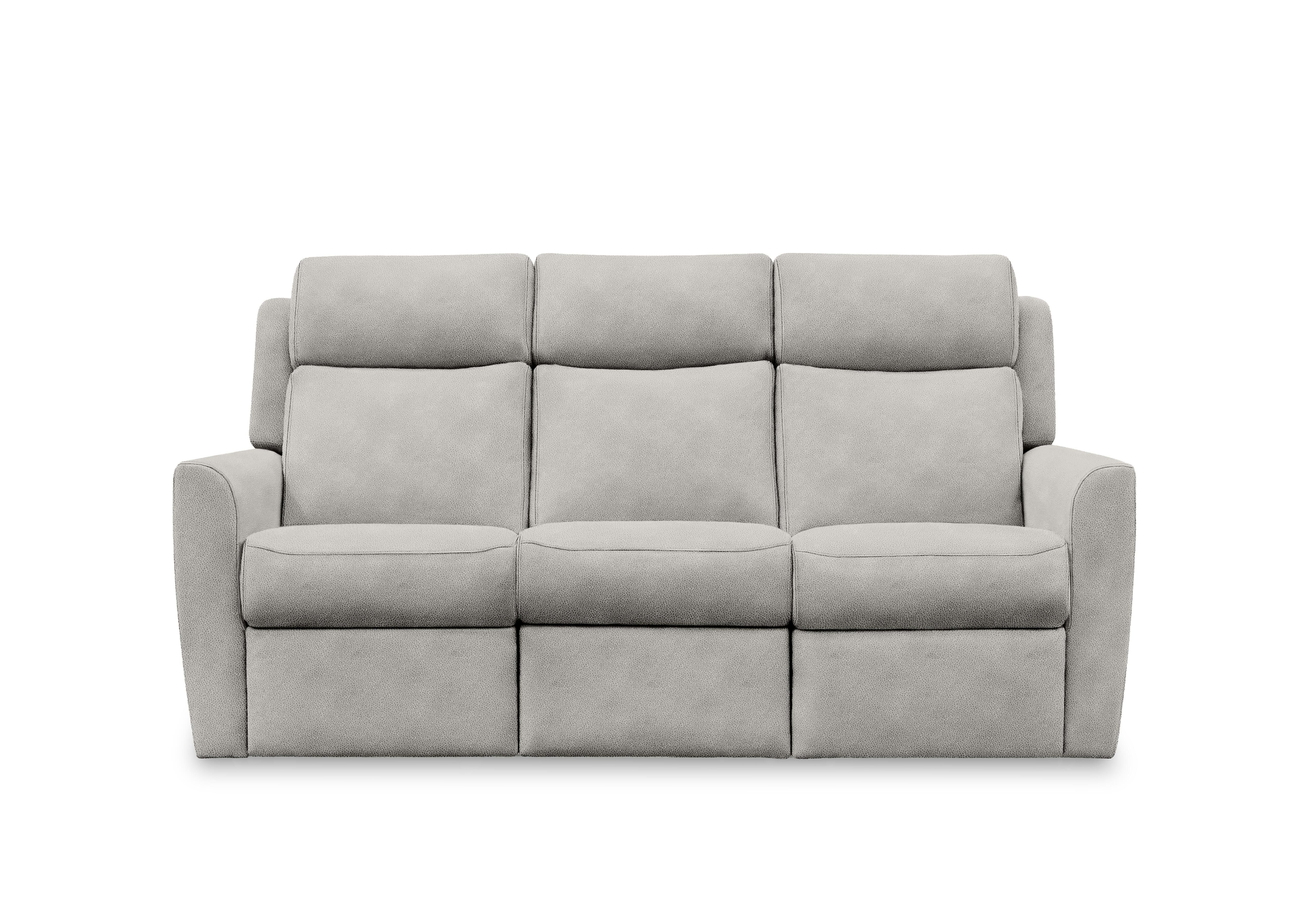 Wren 3 Seater Fabric Power Recliner Sofa with Power Headrests and Power Lumbar in A123 Stingray Platinum on Furniture Village