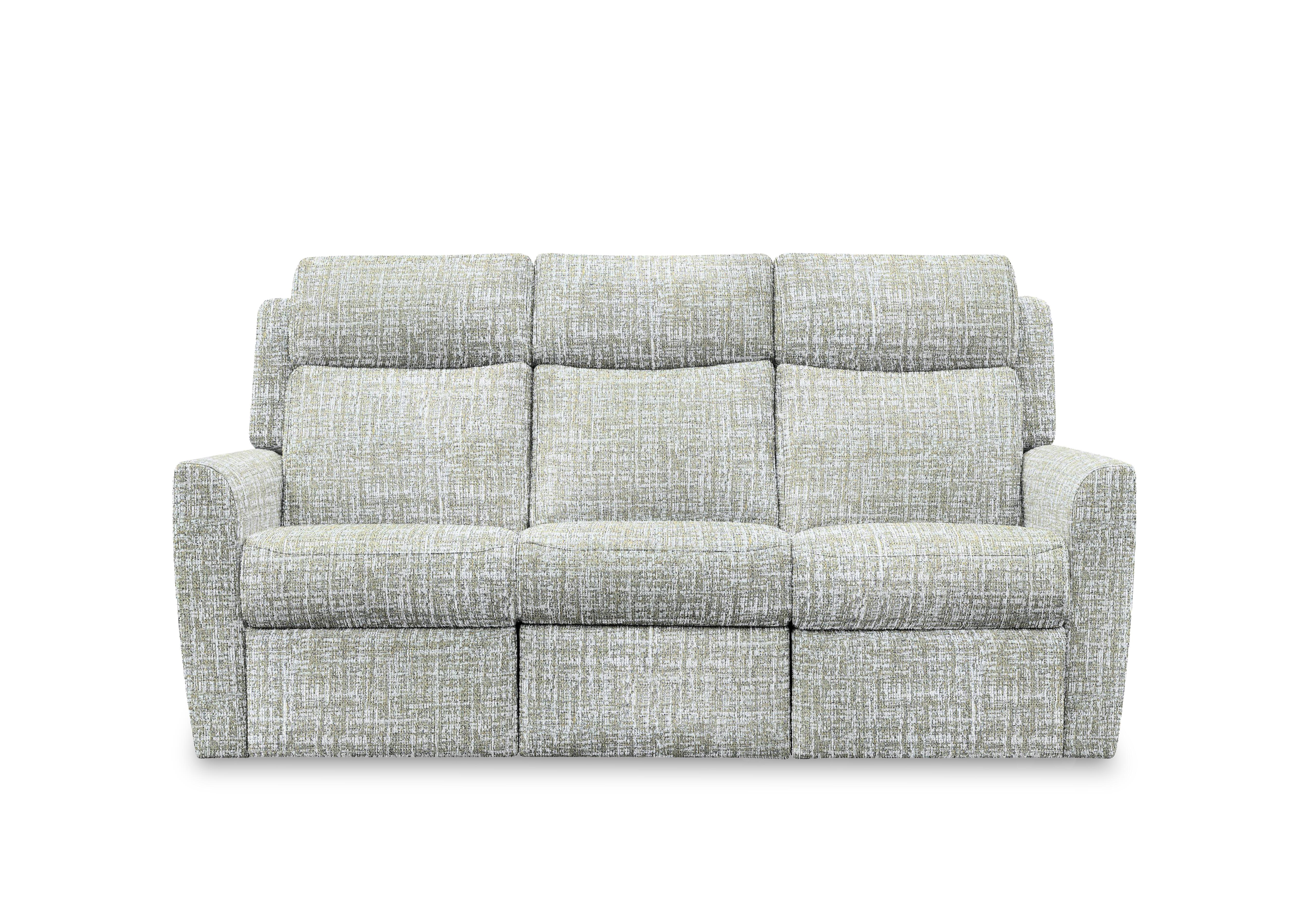 Wren 3 Seater Fabric Power Recliner Sofa with Power Headrests and Power Lumbar in B102 Shore Oatmeal on Furniture Village