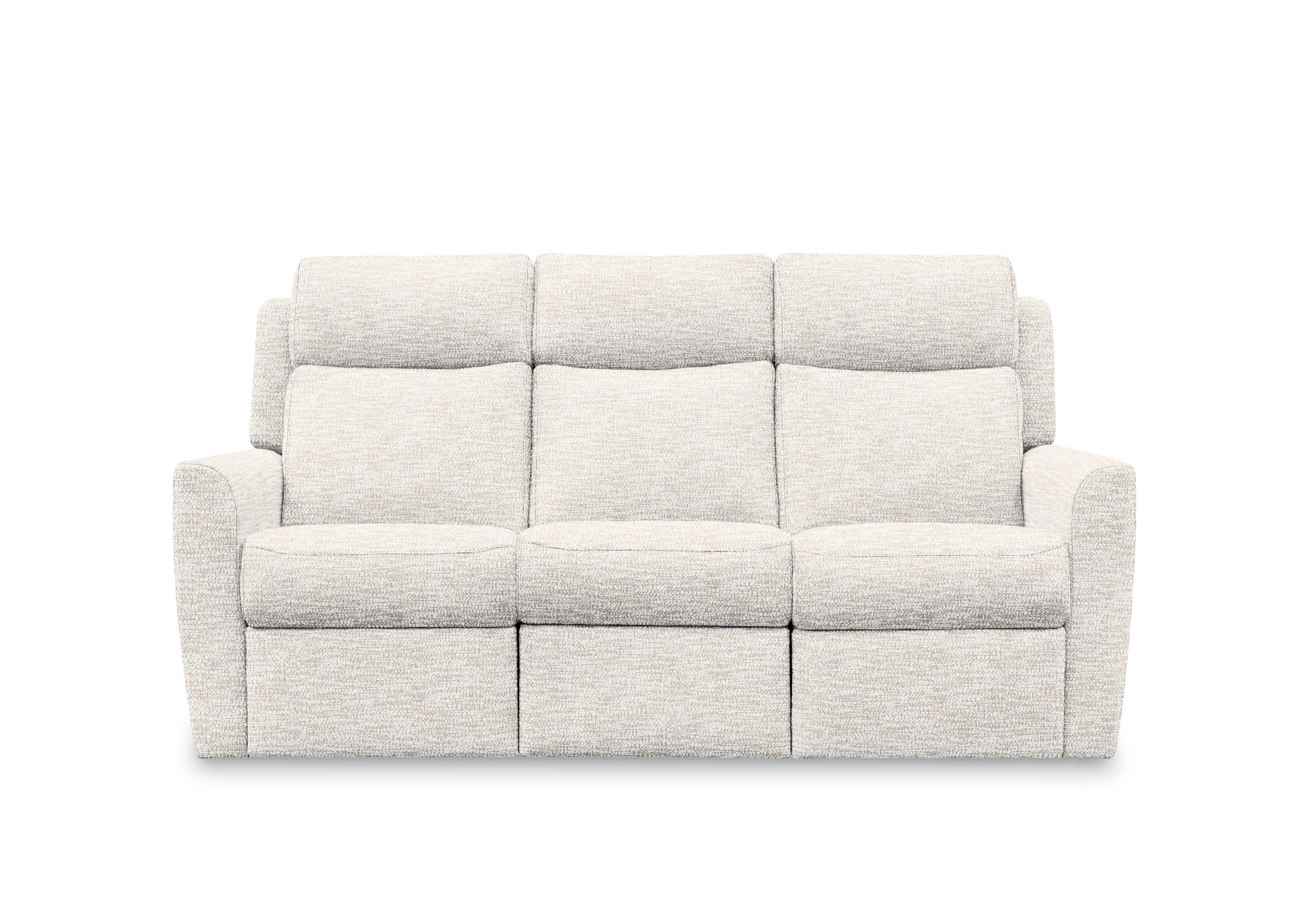 Wren 3 Seater Fabric Power Recliner Sofa with Power Headrests and Power Lumbar in C931 Rush Cream on Furniture Village