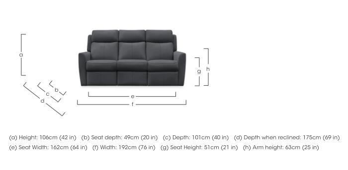 Wren 3 Seater Leather Power Recliner Sofa with Power Headrests and Power Lumbar in  on Furniture Village