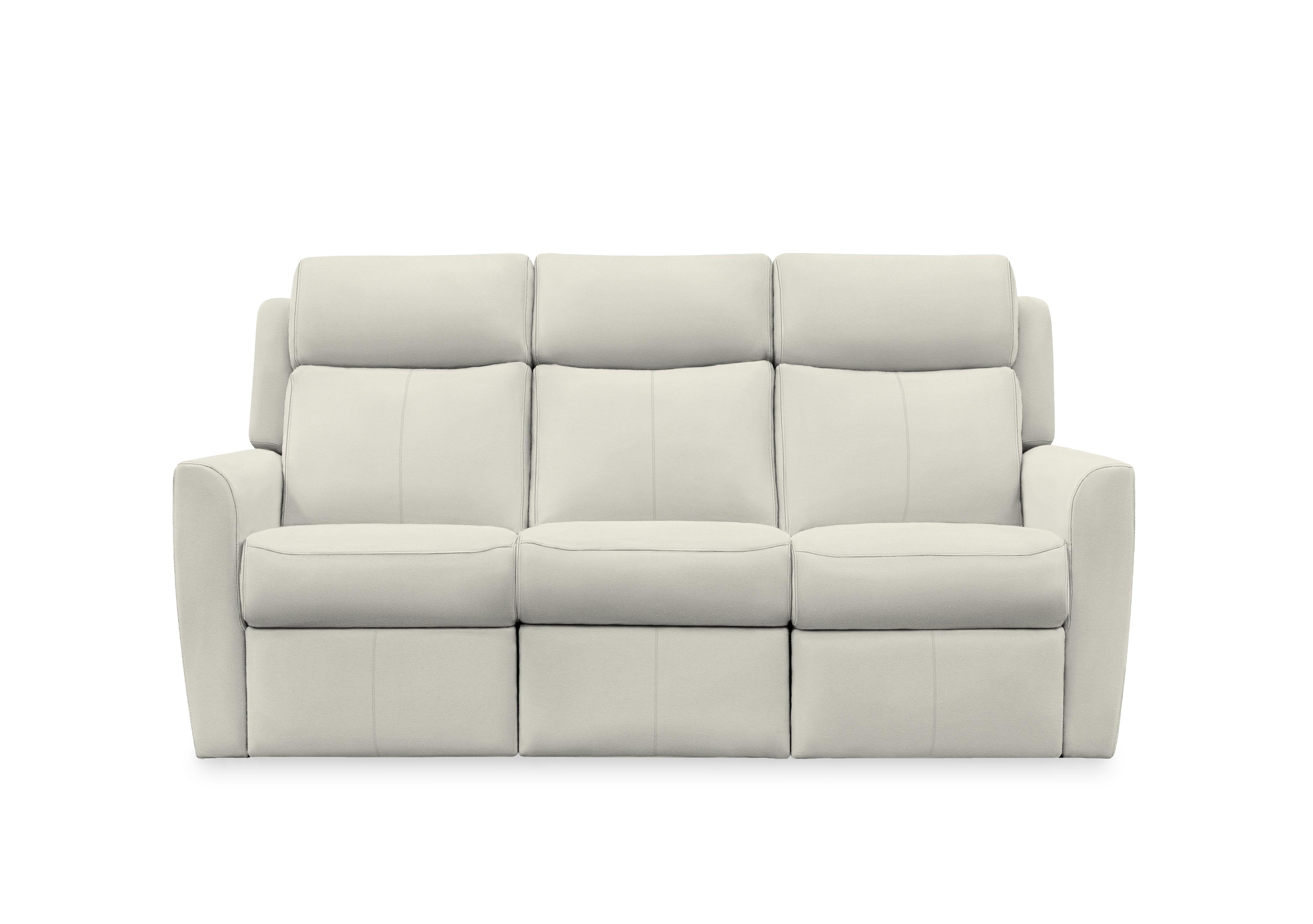 Wren 3 Seater Leather Power Recliner Sofa with Power Headrests and Power Lumbar in H006 Oxford Light Grey on Furniture Village