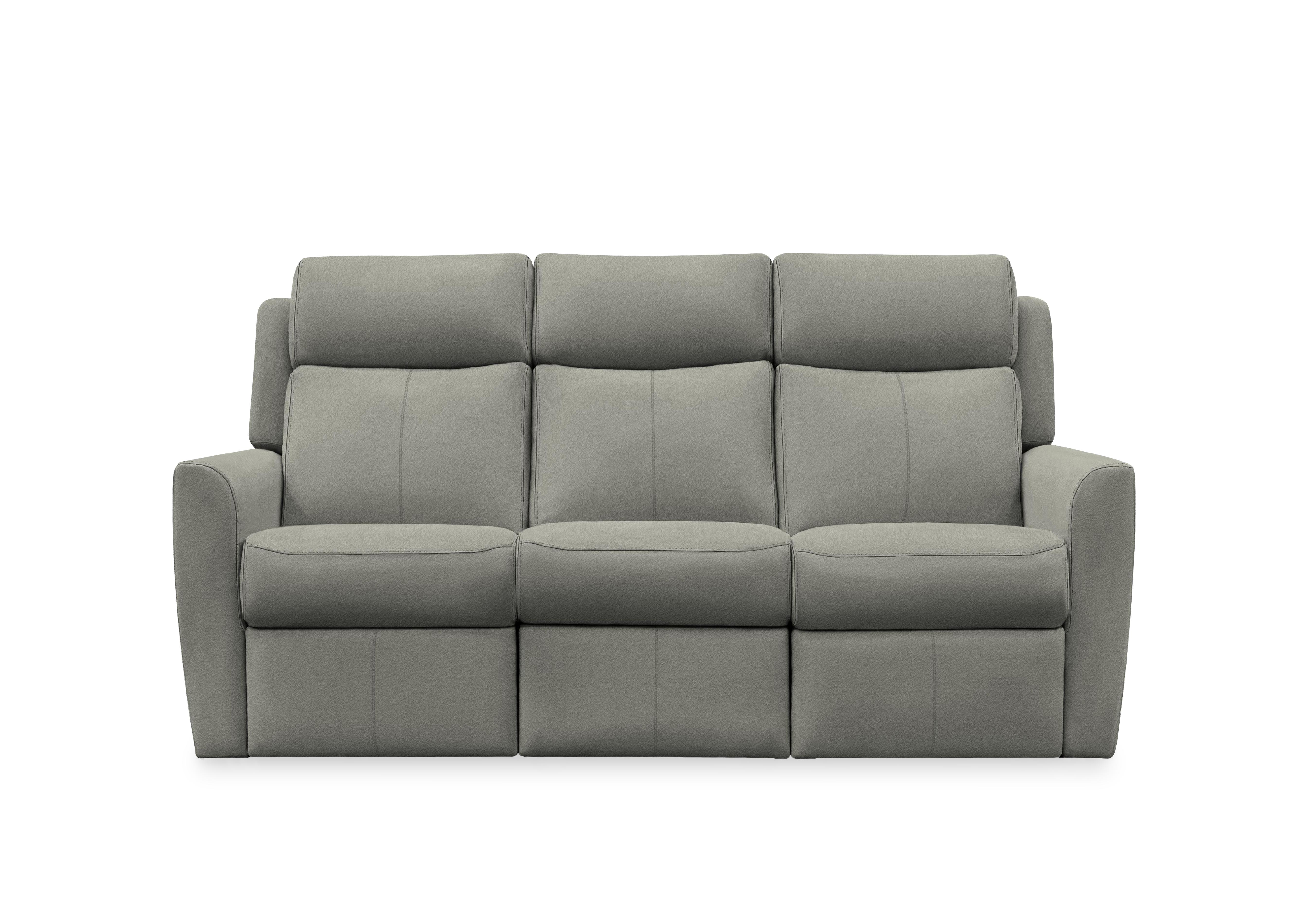 Wren 3 Seater Leather Power Recliner Sofa with Power Headrests and Power Lumbar in H007 Durham Dove on Furniture Village