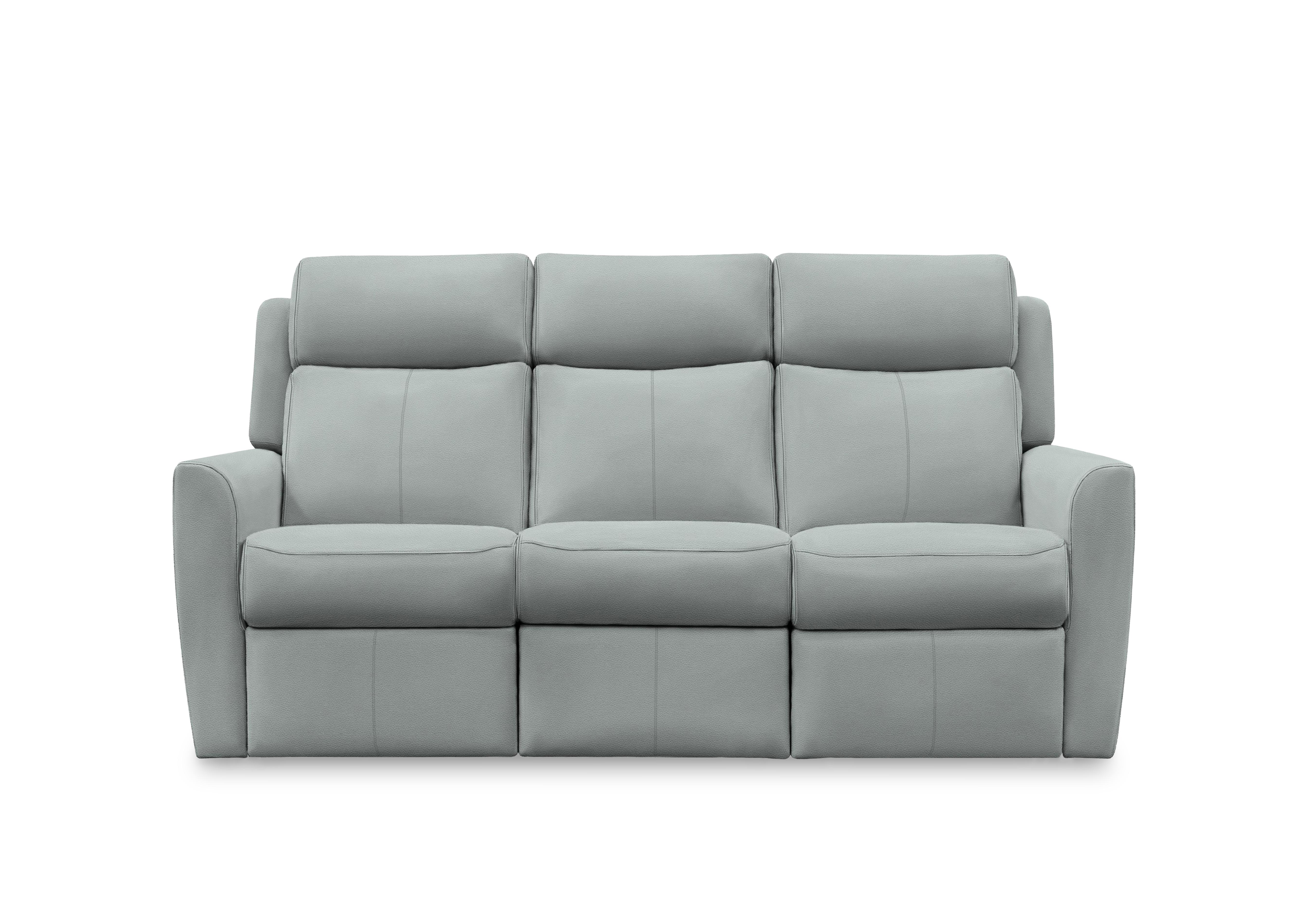 Wren 3 Seater Leather Power Recliner Sofa with Power Headrests and Power Lumbar in L842 Cambridge Grey on Furniture Village