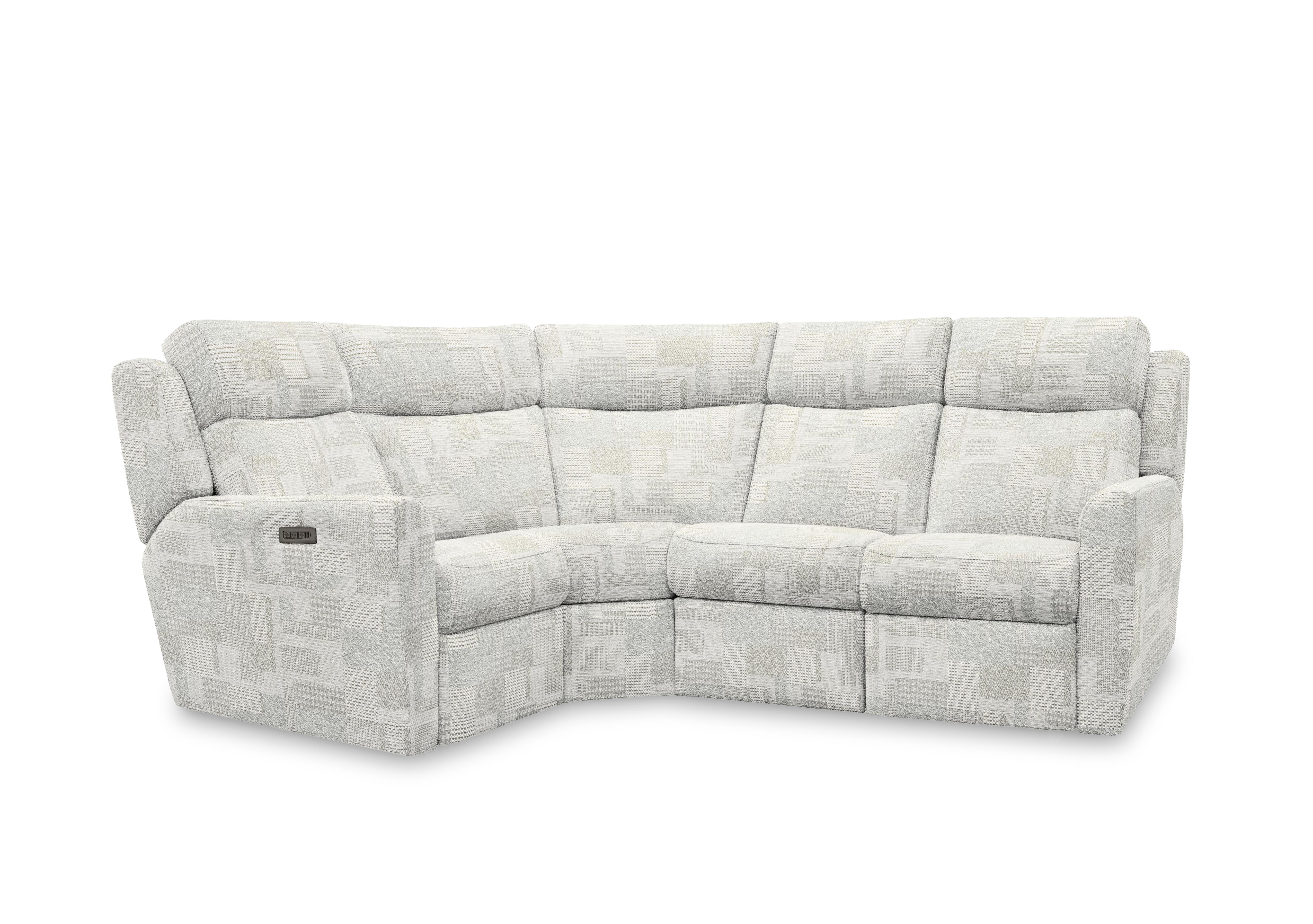 Wren Small Fabric Power Recliner Corner Sofa with Power Headrests and Power Lumbar in B342 Lydia Blush on Furniture Village