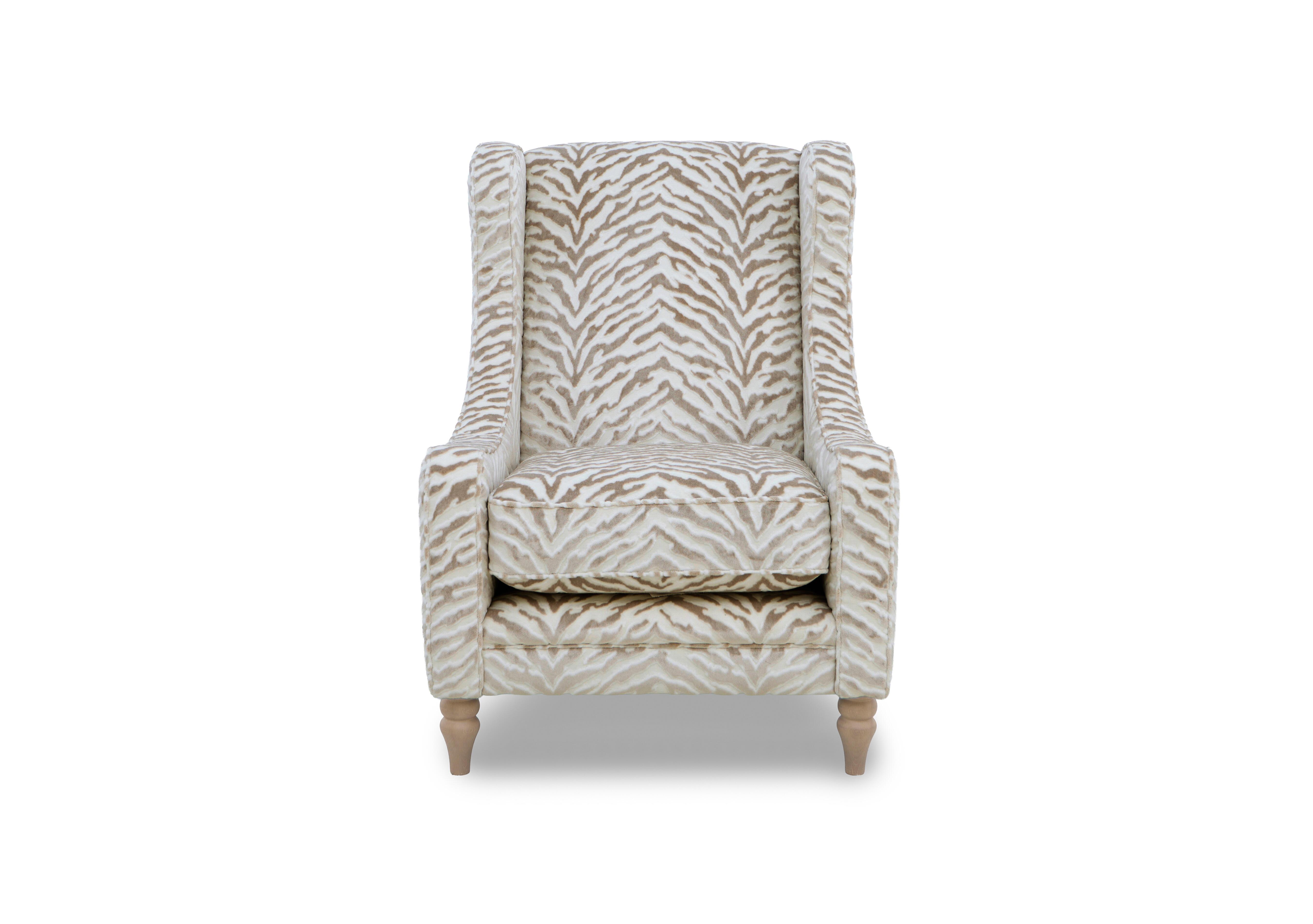 Boujee Wing Chair in Zora Natural on Furniture Village