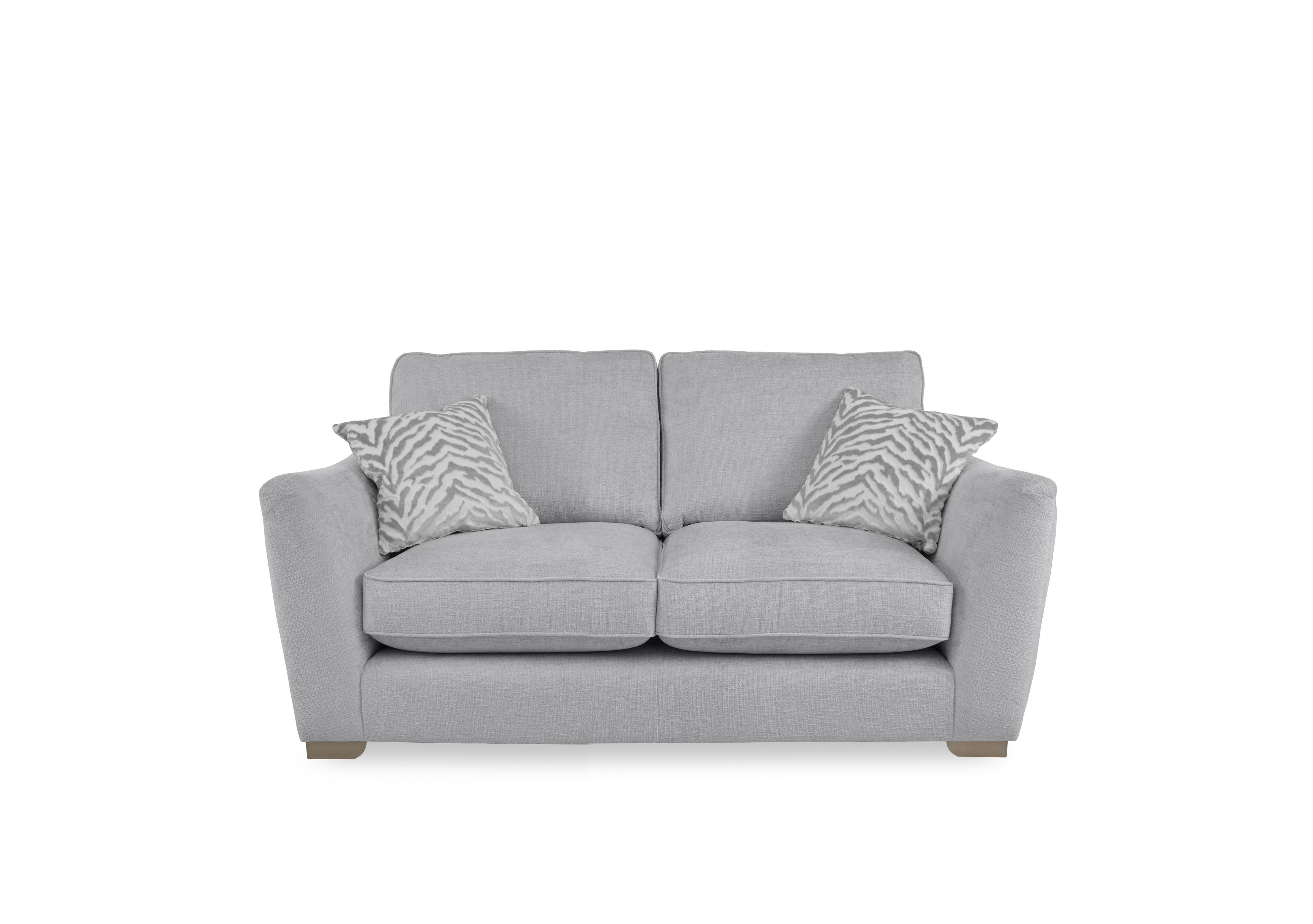 Boujee 2 Seater Classic Back Sofa in Lustro Silver Ct on Furniture Village
