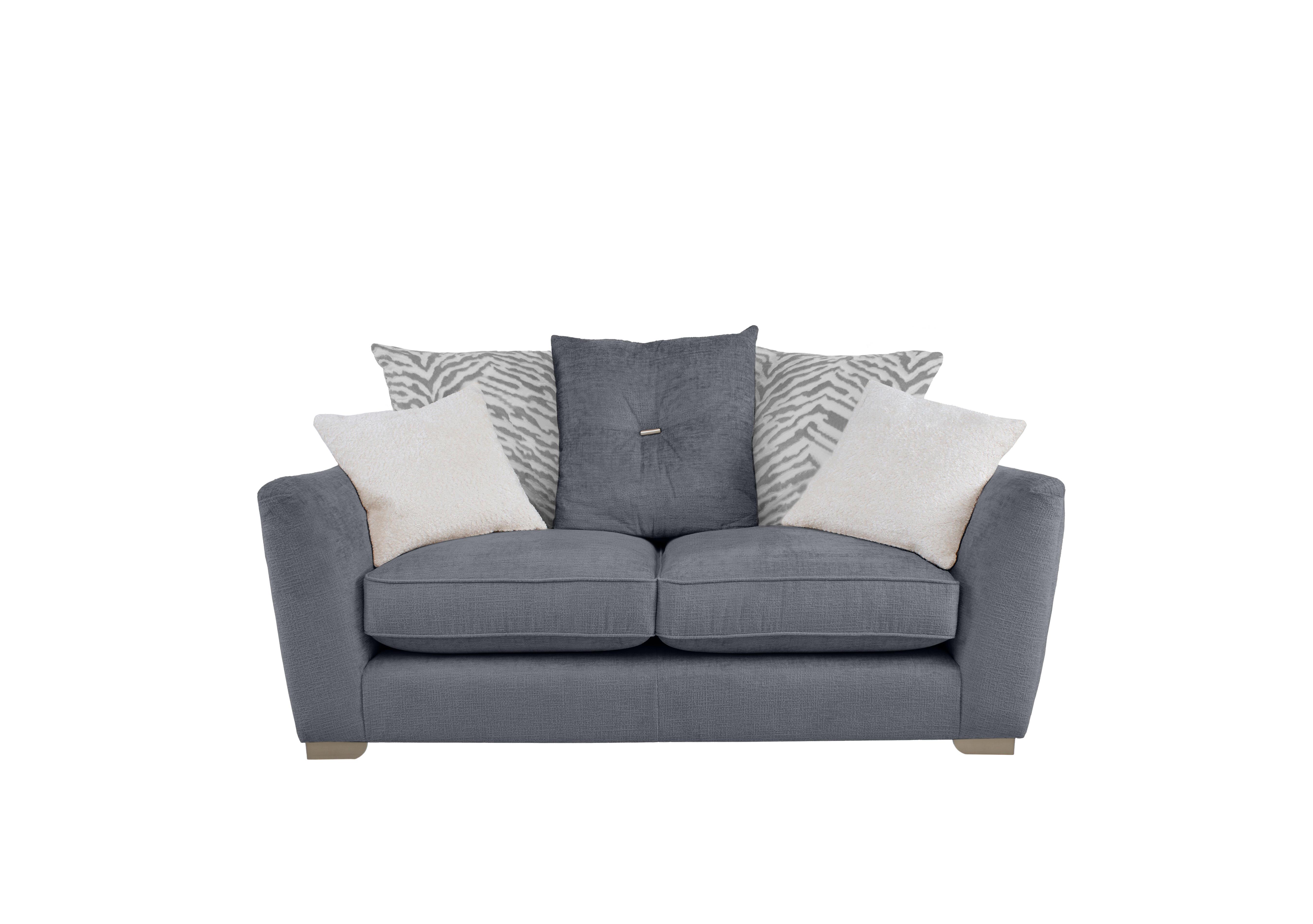 Boujee 2 Seater Scatter Back Sofa in Lustro Steel Ct on Furniture Village