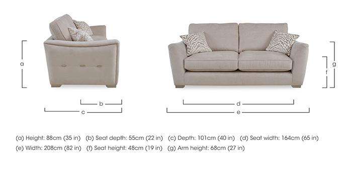 Boujee 3 Seater Classic Back Sofa in  on Furniture Village