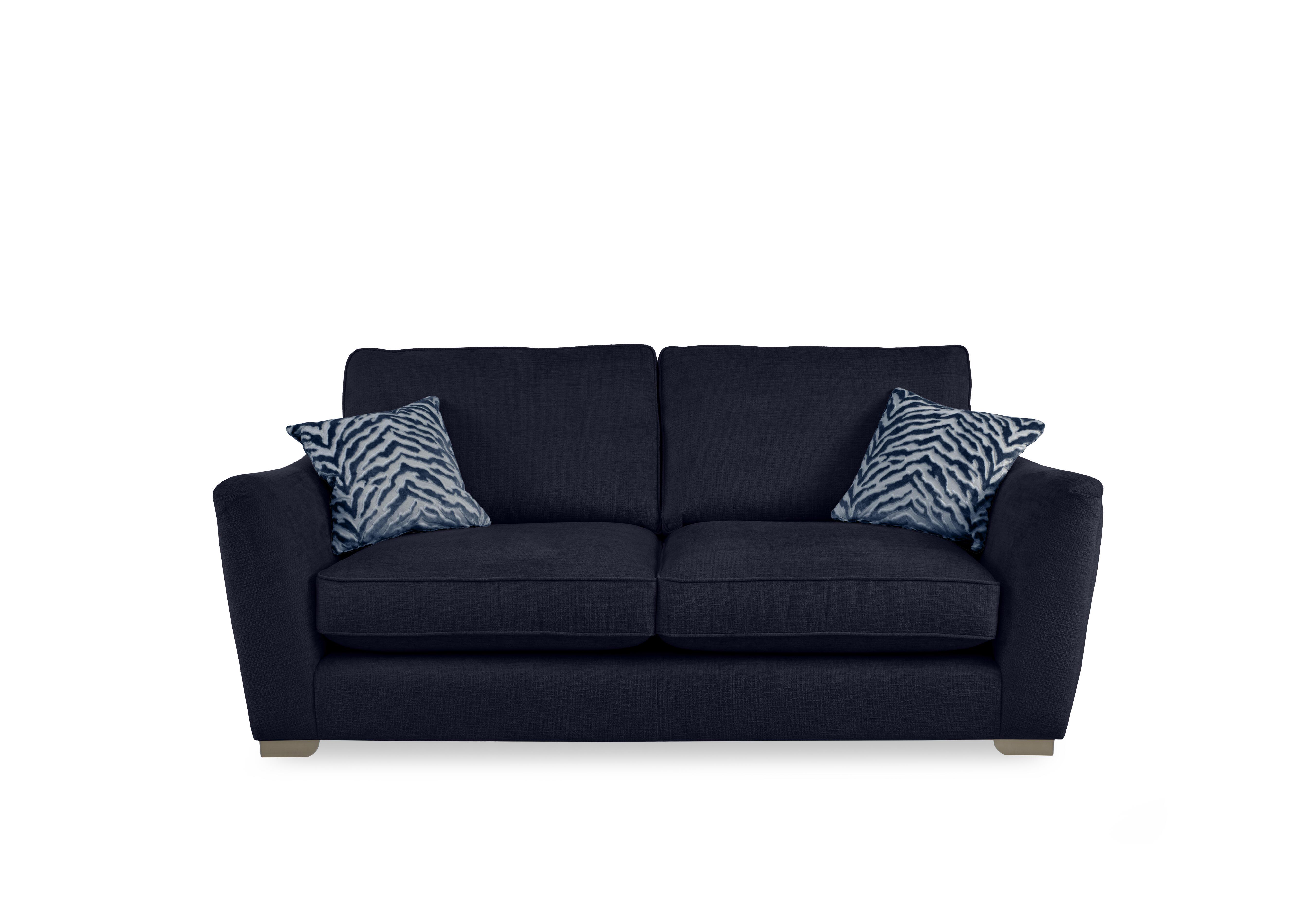 Boujee 3 Seater Classic Back Sofa in Lustro Indigo Ct on Furniture Village