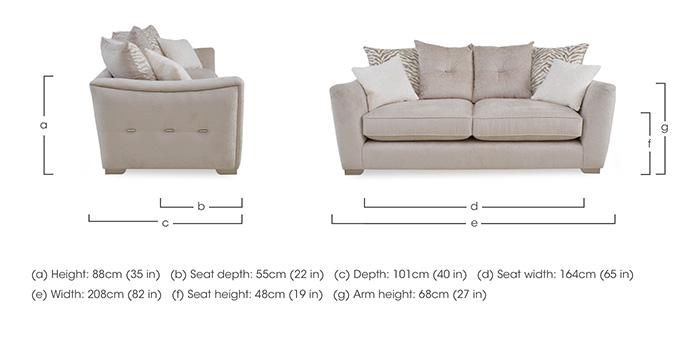 Boujee 3 Seater Scatter Back Sofa in  on Furniture Village