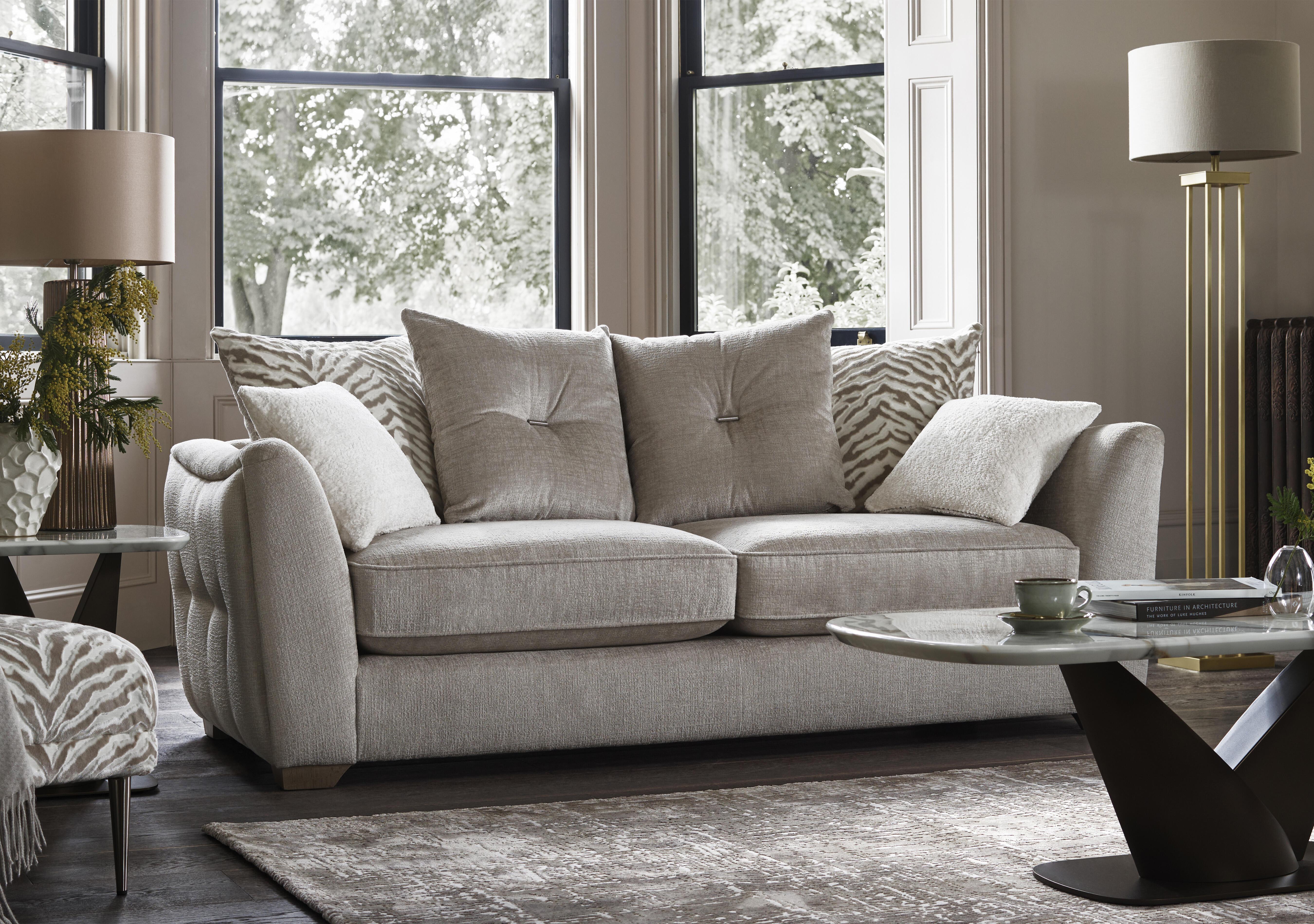 Boujee 3 Seater Scatter Back Sofa in  on Furniture Village