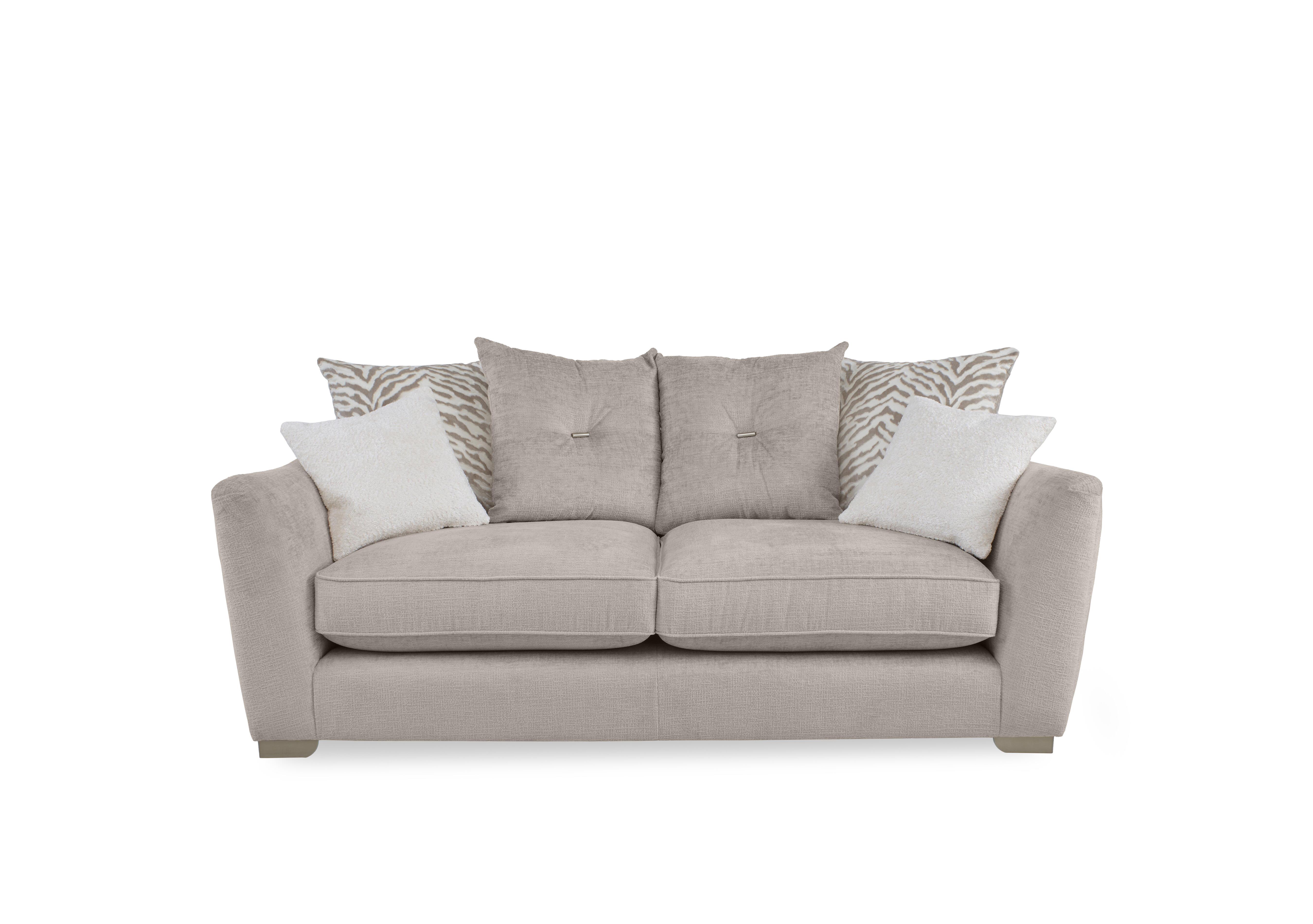 Boujee 3 Seater Scatter Back Sofa in Lustro Biscuit Ct on Furniture Village
