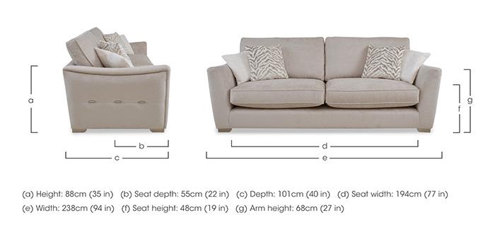 Boujee 4 Seater Classic Back Sofa in  on Furniture Village